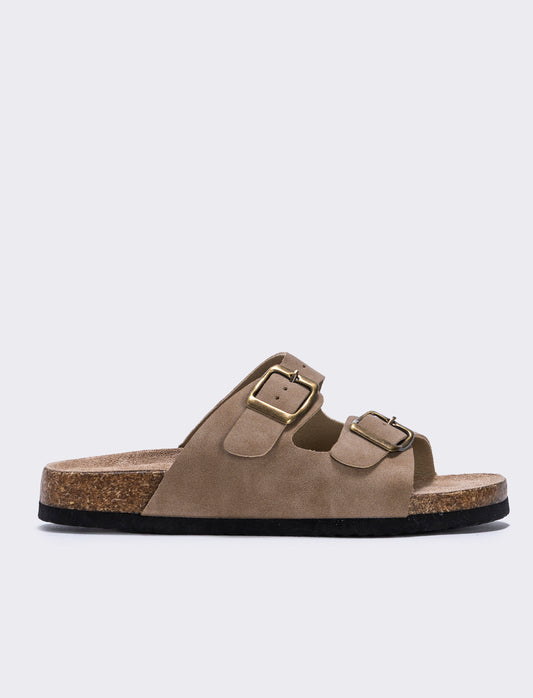 Child's sandal with adjustable buckles - Grey