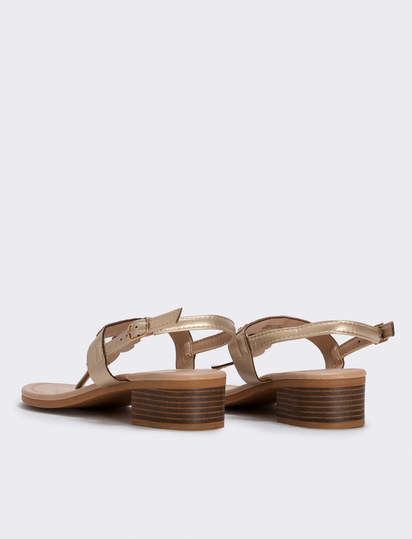 Jewelled polyurethane sandal - Gold