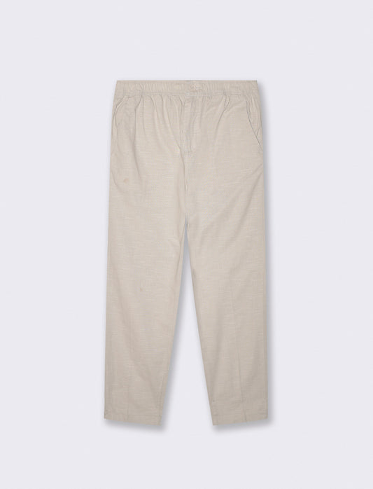 Pantaloni Jogger in Cotone Con Tasche - Sabbia