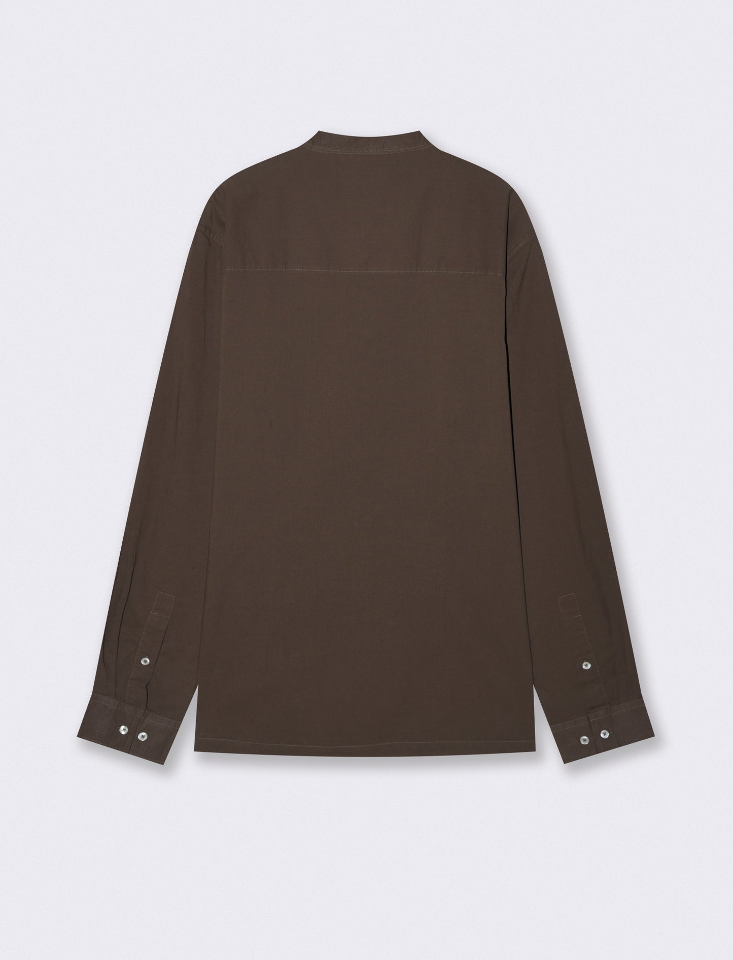 Camicia coreana in voile leggero - Moro