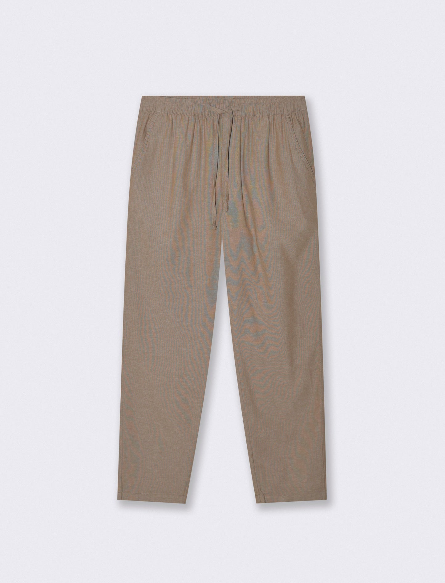 PANTALONI JOGGER IN COTONE EFFETTO MELANGE - Grigio tortora