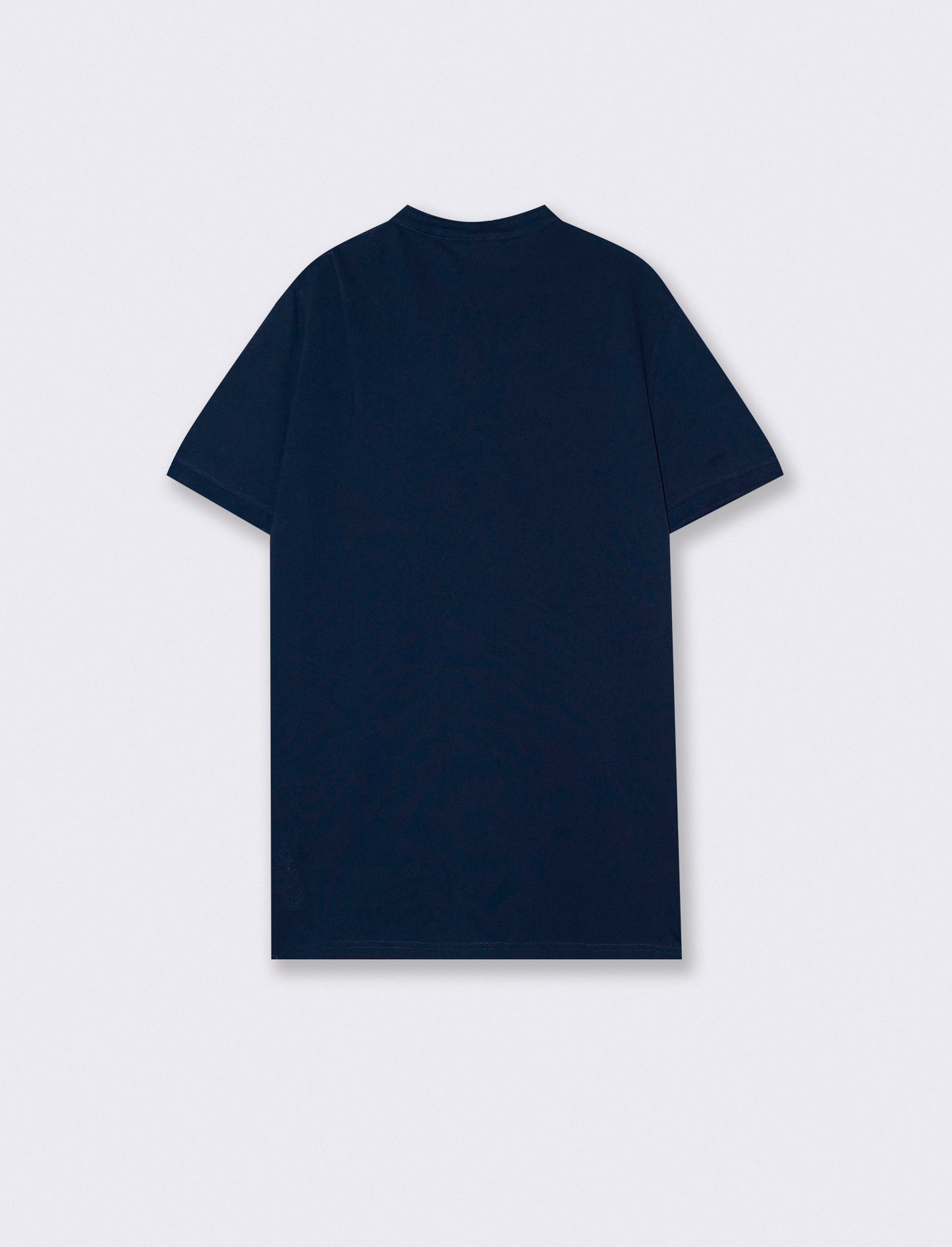 Polo coreana in piquet con colletto - Blu