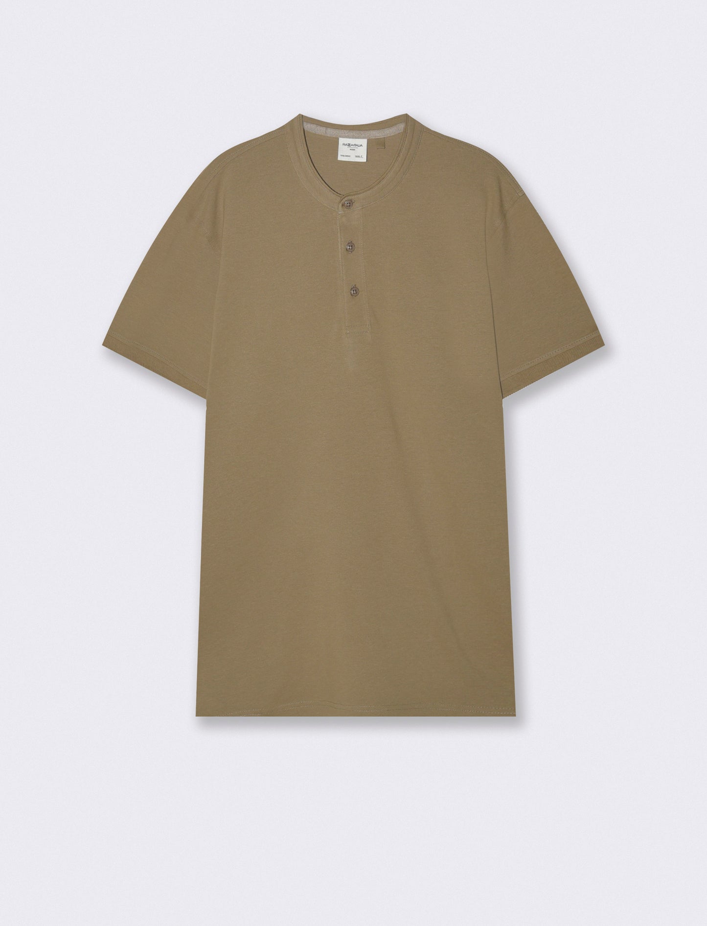 Korean polo in piquÃ© with collar - Green