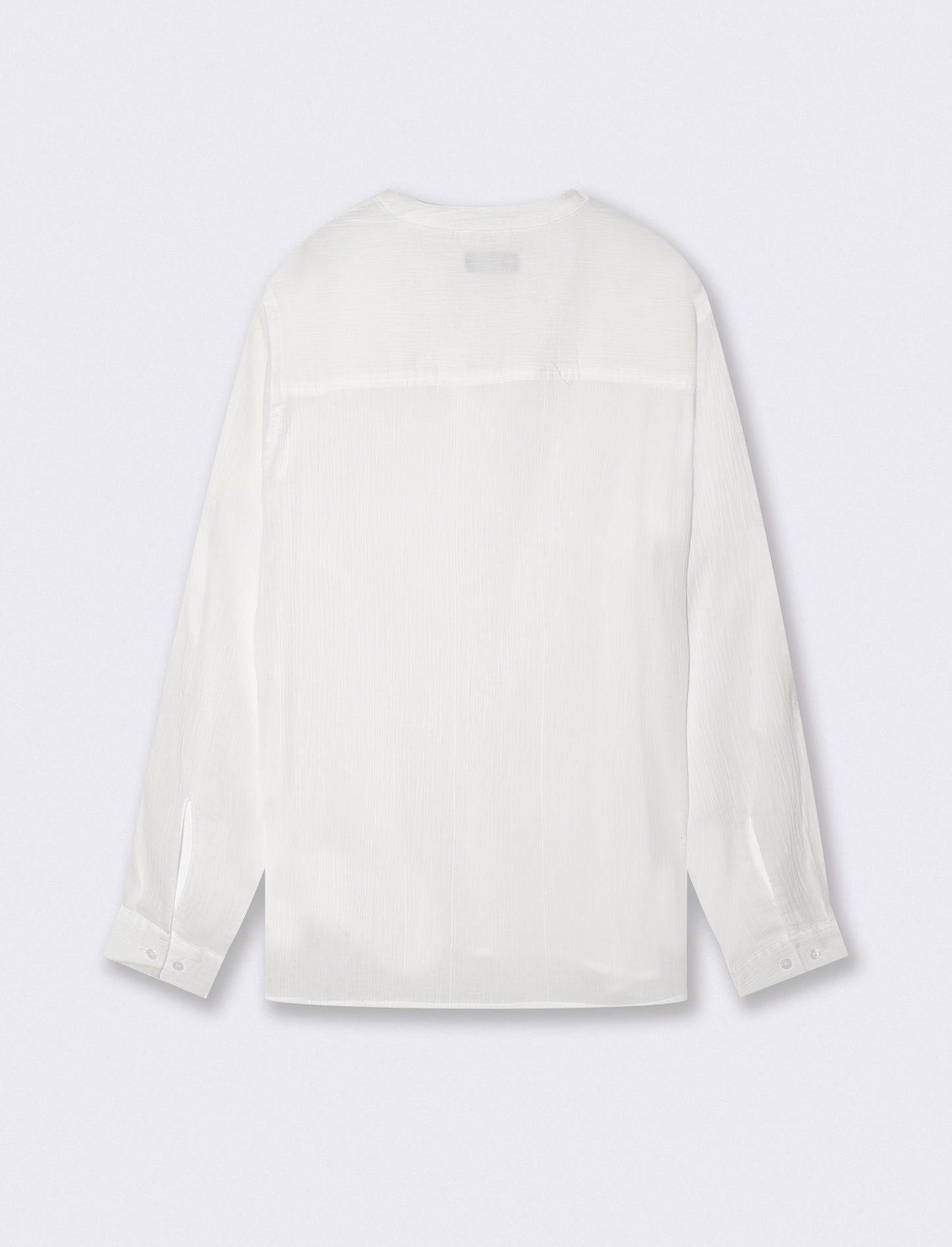Korean-style cotton crepe effect top - White