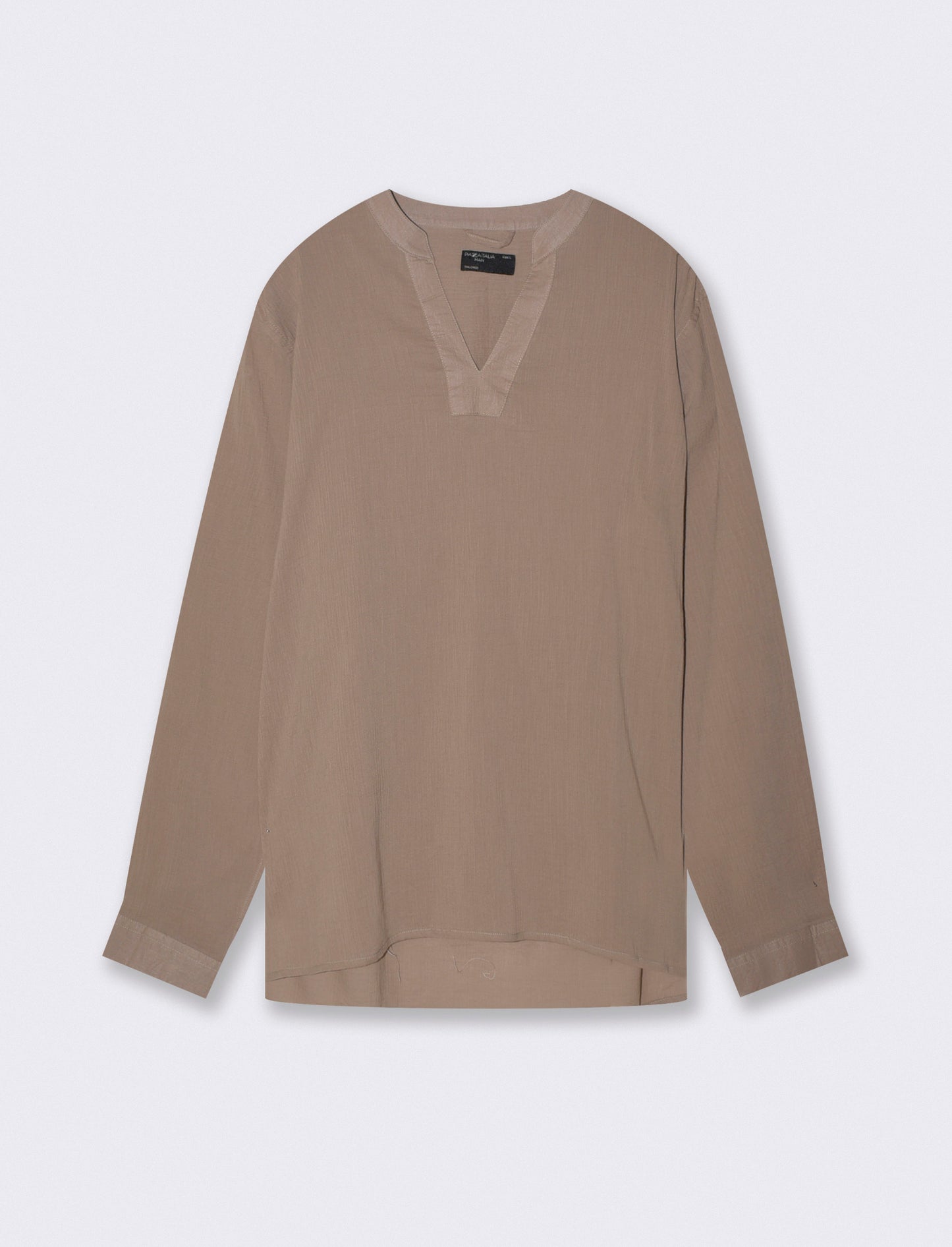 Korean-style cotton crepe effect top - Green