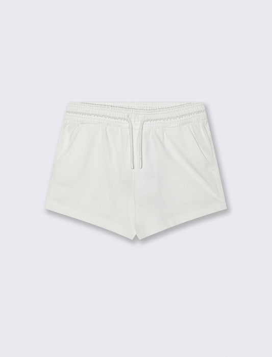 Short estivo in french terry per bambina - Bianco