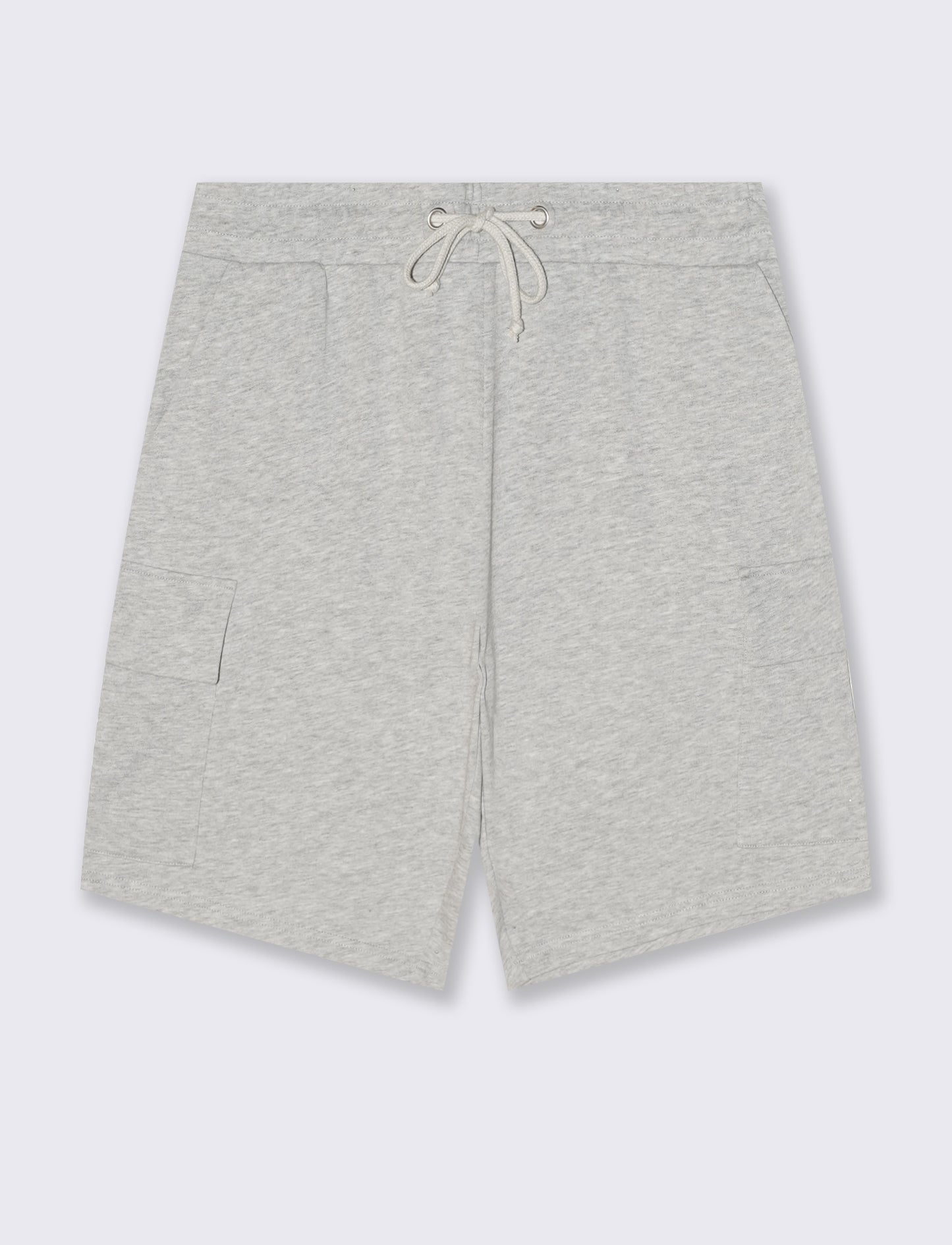 Bermuda felpa jogger con tasche laterali - Grigio mel.