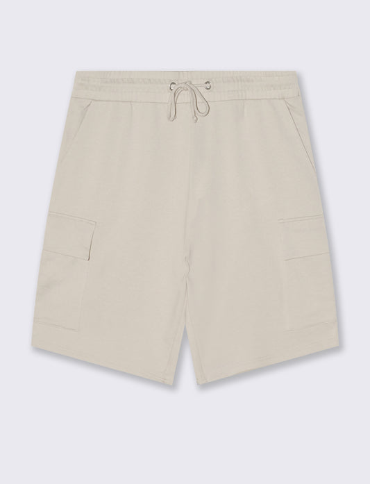 Bermuda felpa jogger con tasche laterali - Grigio ghiaccio