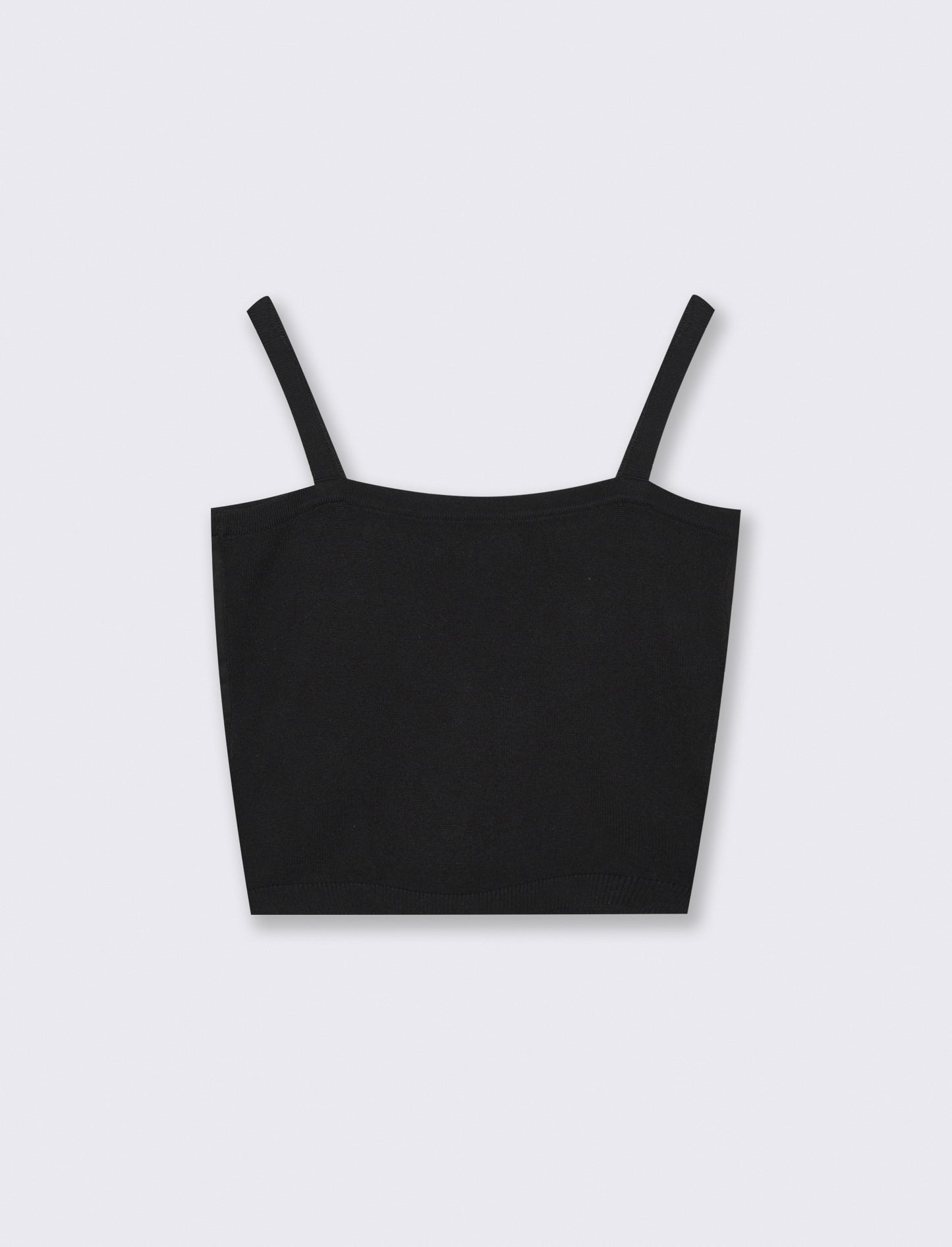 Top elegante in maglia con balze e bottoni - Nero