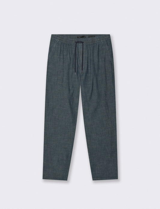 Pantaloni Jogger in Effetto Denim - Denim