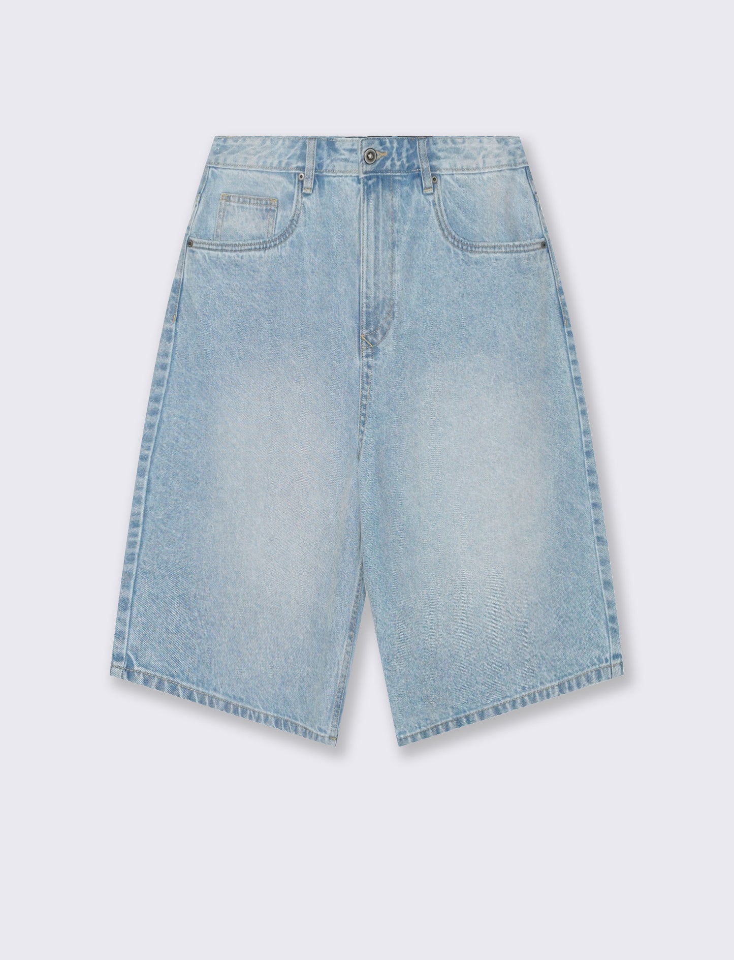 Bermuda Jeans Skater Fit in Denim Slavato - Denim