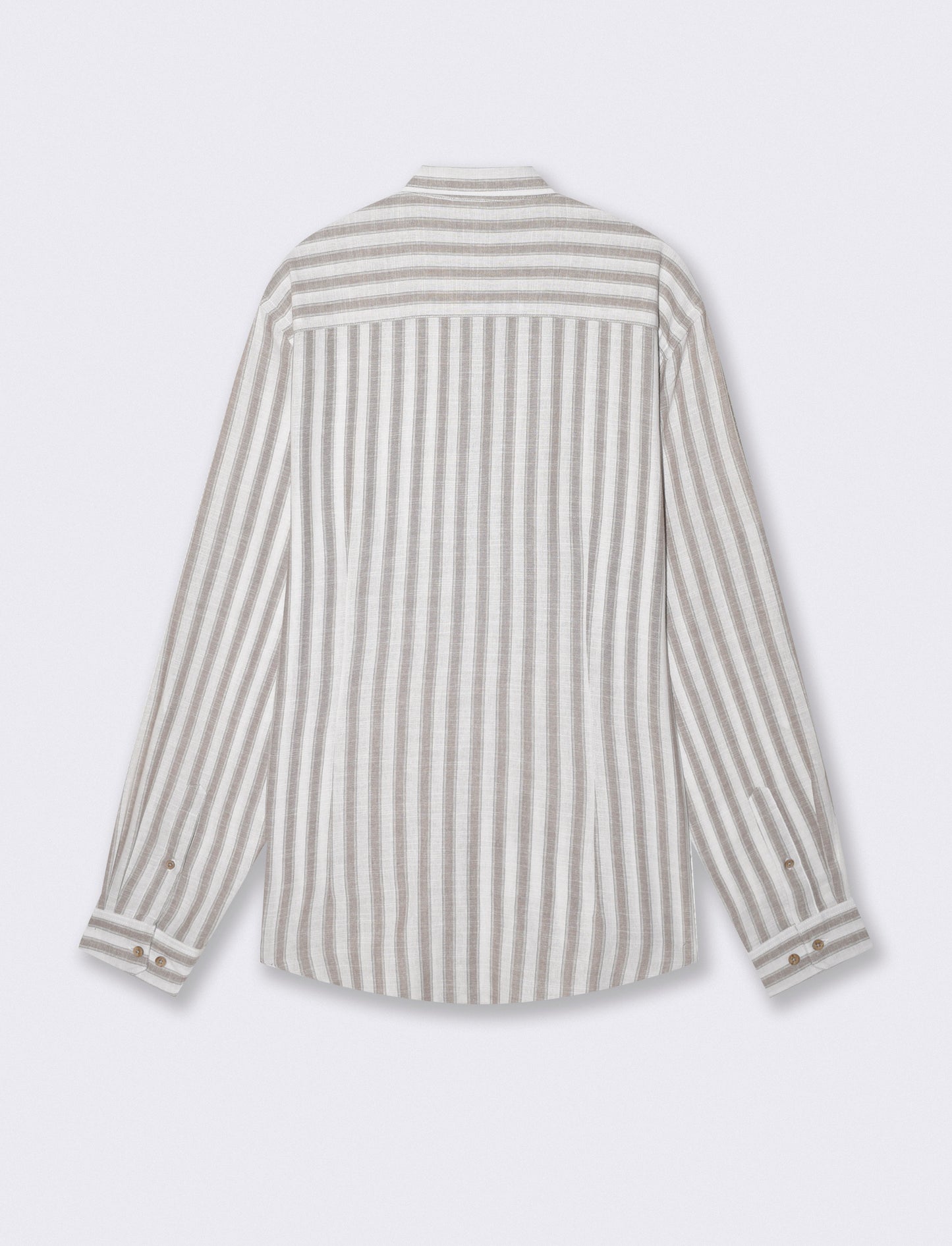 Regular fit striped cotton shirt - Green