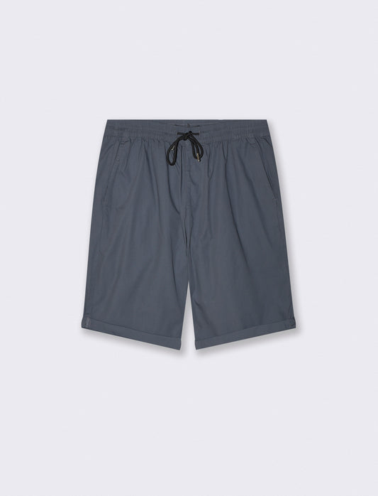Lightweight Cotton Bermuda Jogger Comfortable Fit - Blue