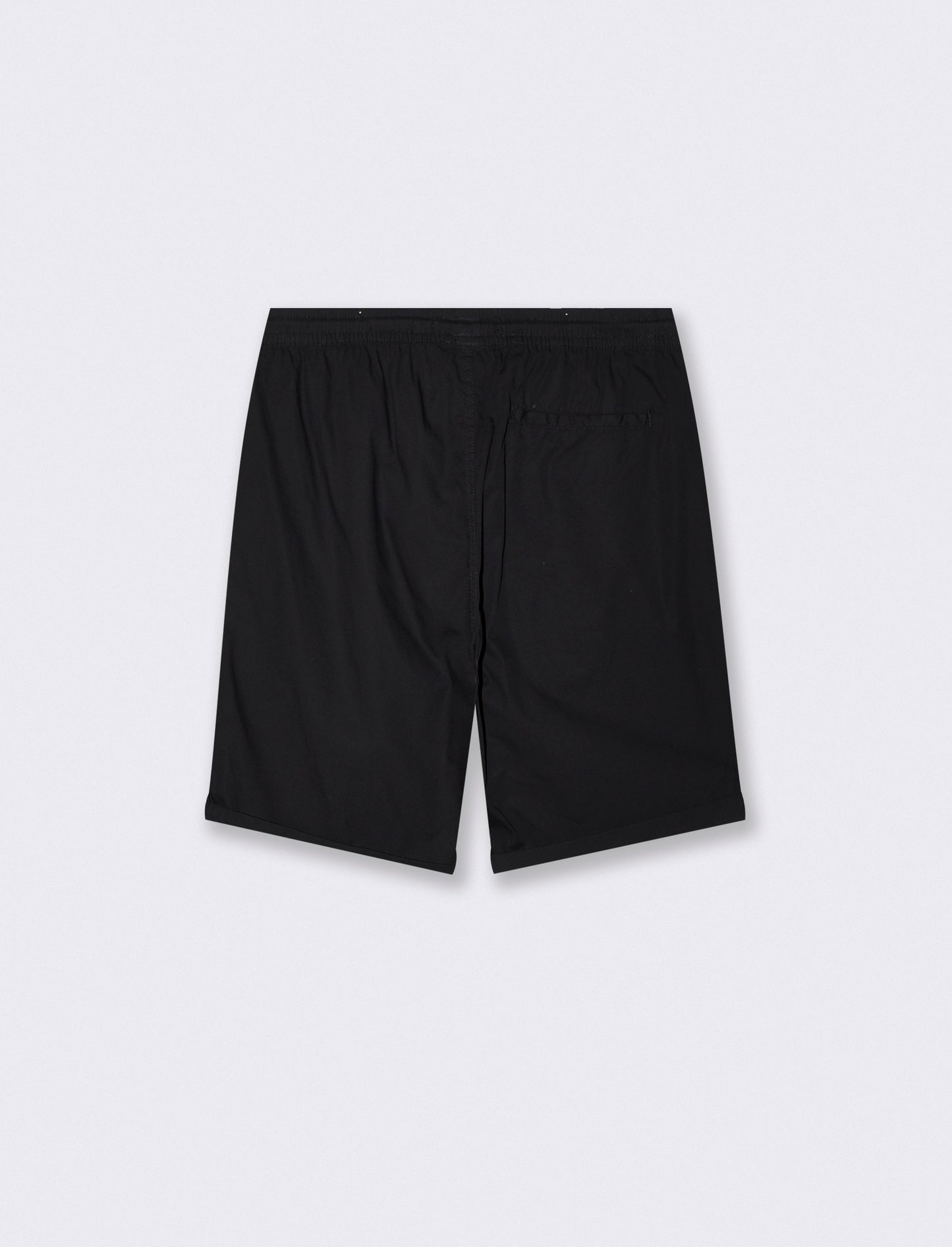 Lightweight Cotton Bermuda Jogger Comfortable Fit - Black