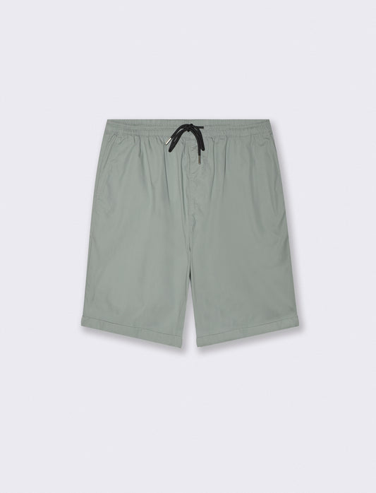 Lightweight Cotton Bermuda Jogger Comfortable Fit - Green