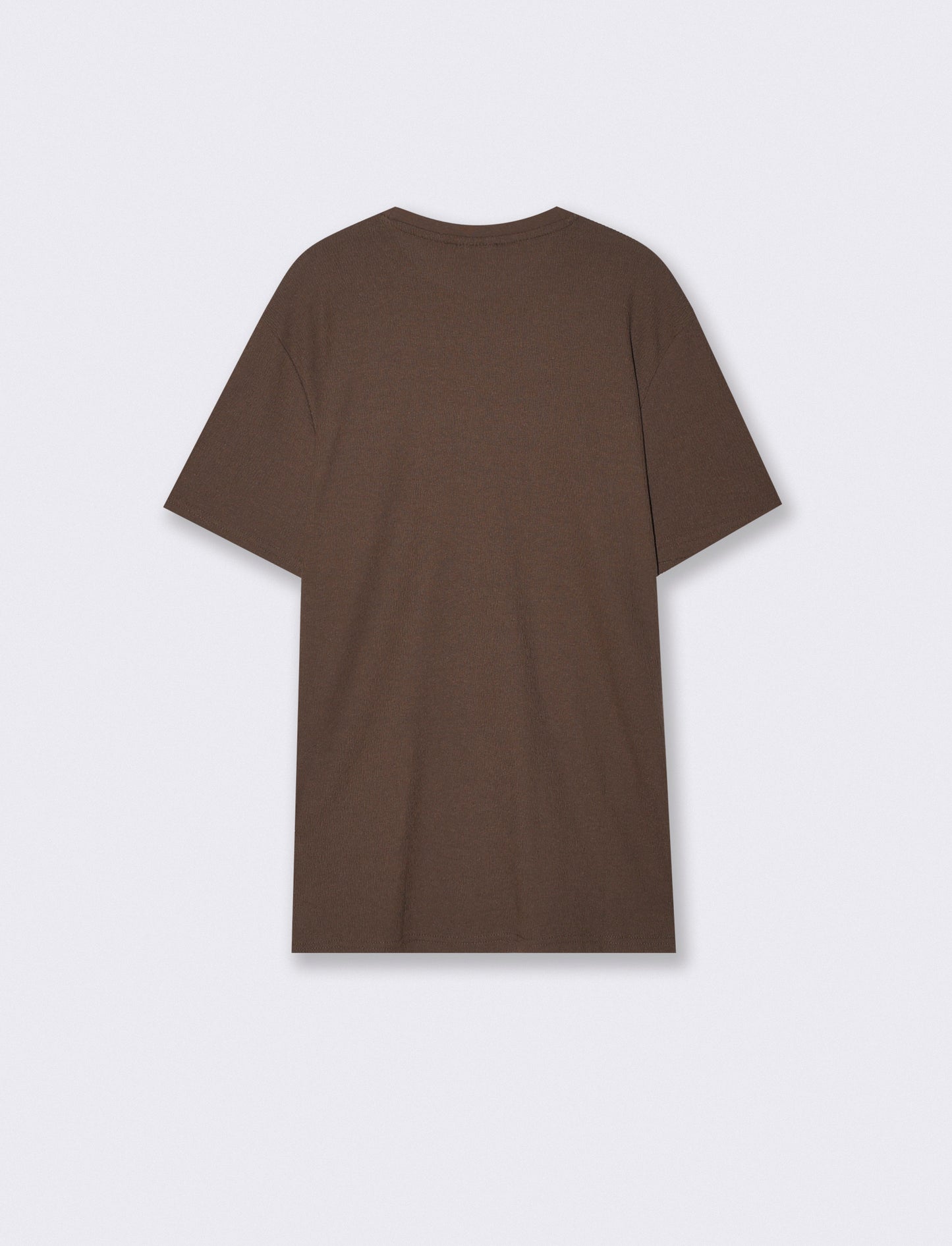 -SHIRT GIROCOLLO DA SET STRUTTURA JACQUARD - Moro