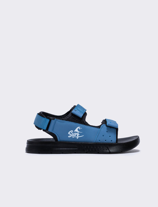 Child's polyurethane sandal with straps - Sky blue