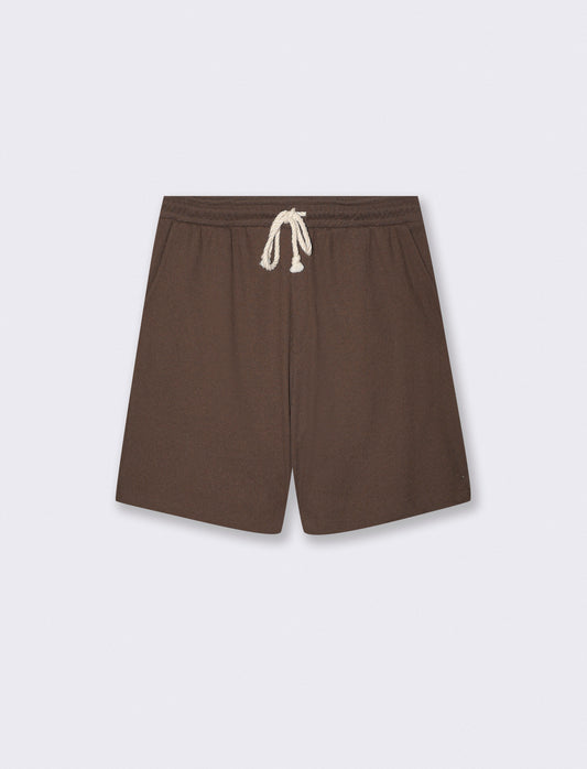 Bermuda Jogger in Jacquard VestibilitÃ  Relaxed - Brown