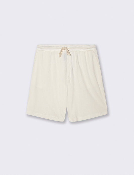 Bermuda Jogger in Jacquard VestibilitÃ  Relaxed - White