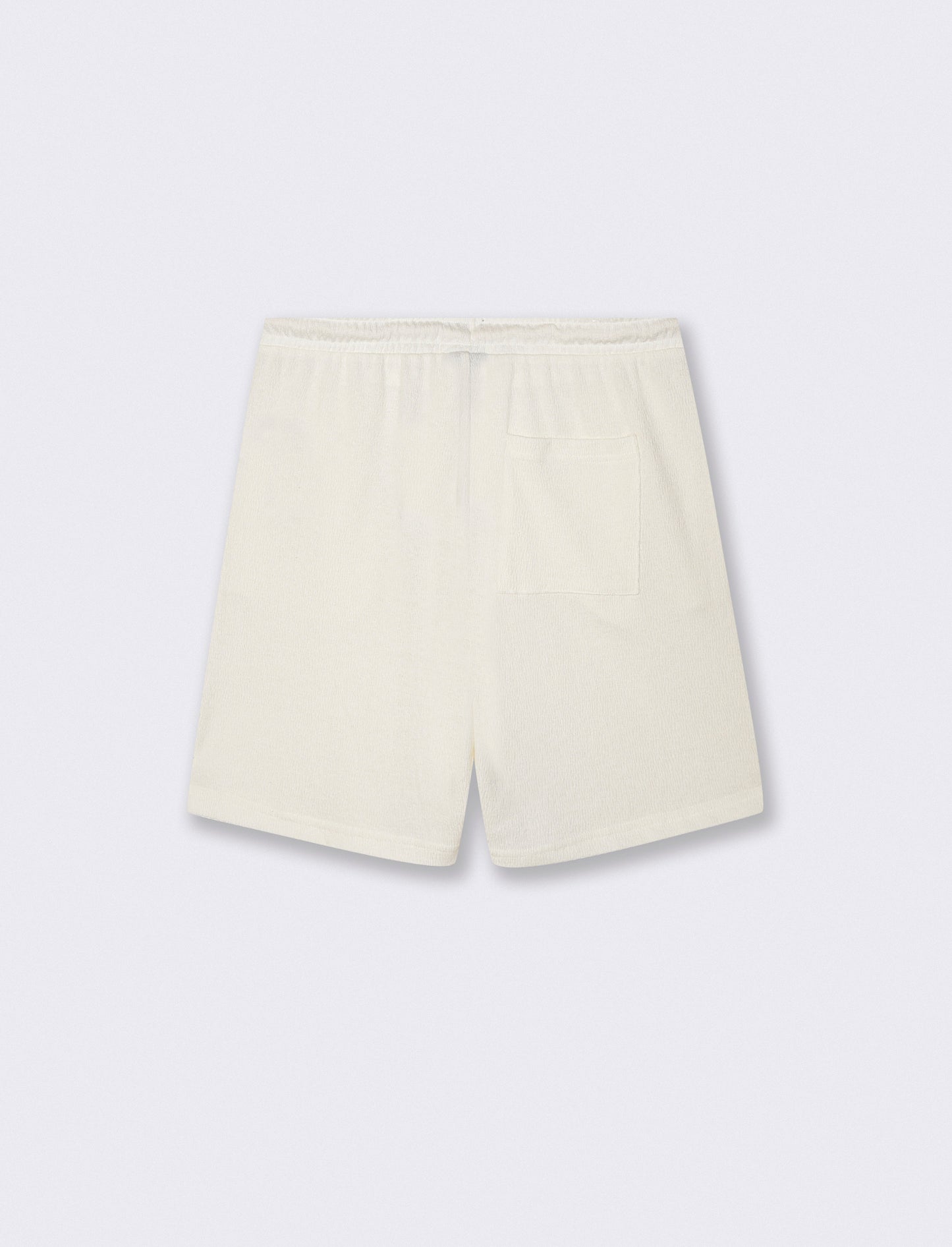 BERMUDA DA SET STRUTTURA JACQUARD CON VITA JOGGER - Bianco sporco