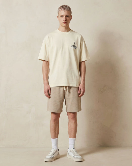 Bermuda Jogger in Jacquard VestibilitÃ  Relaxed - Beige