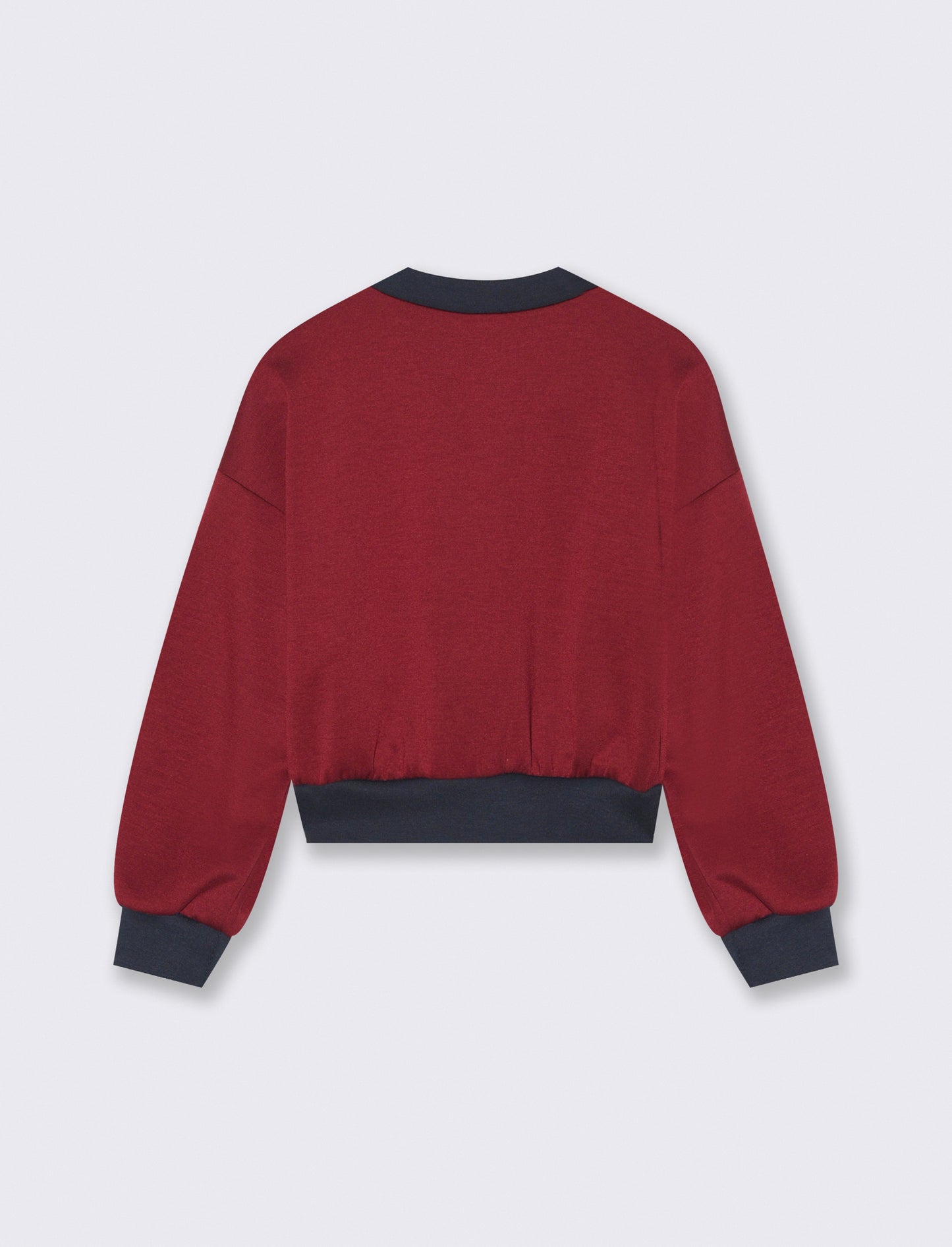 Felpa con zip stile college - Bordeaux