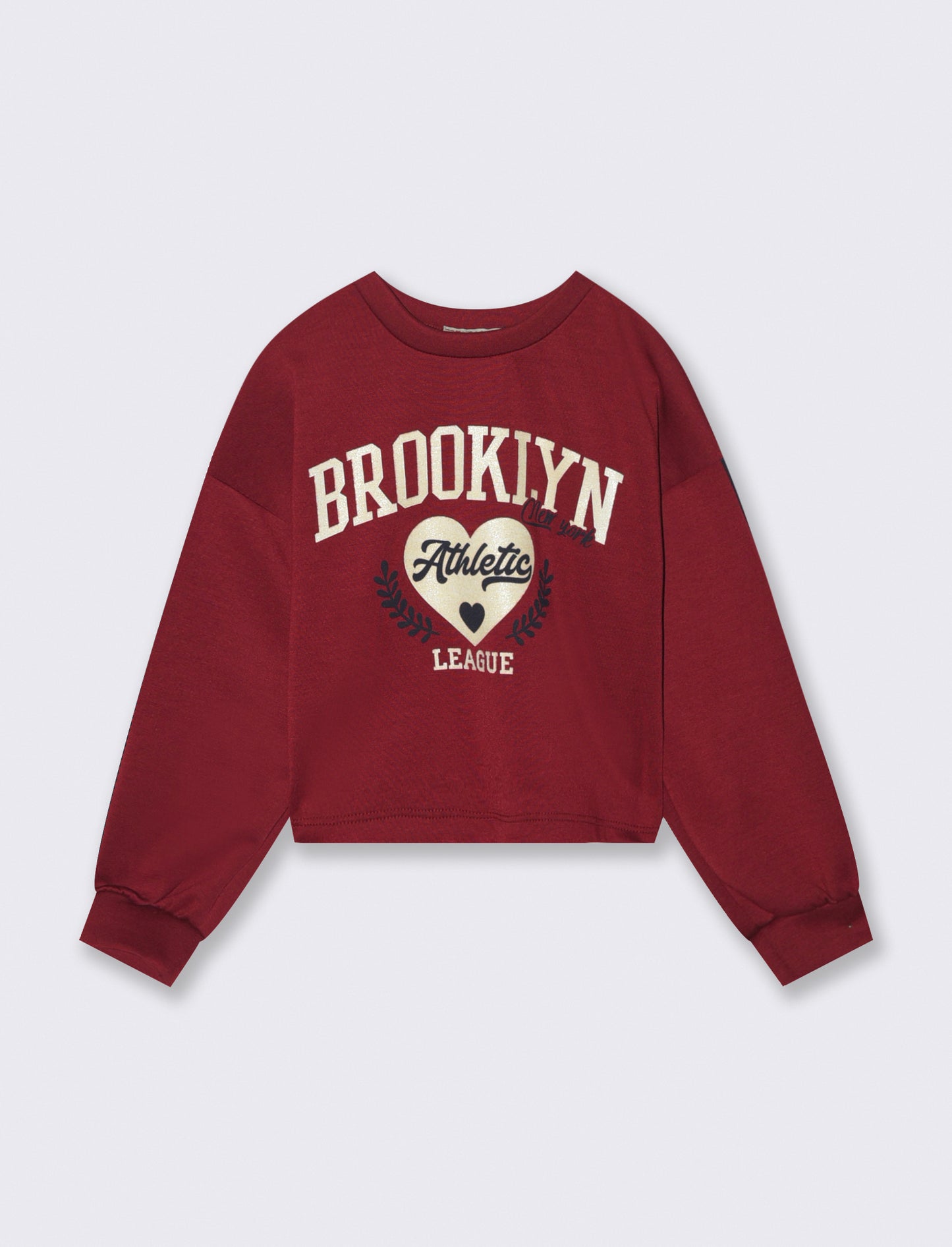 Felpa cropped stile college - Bordeaux