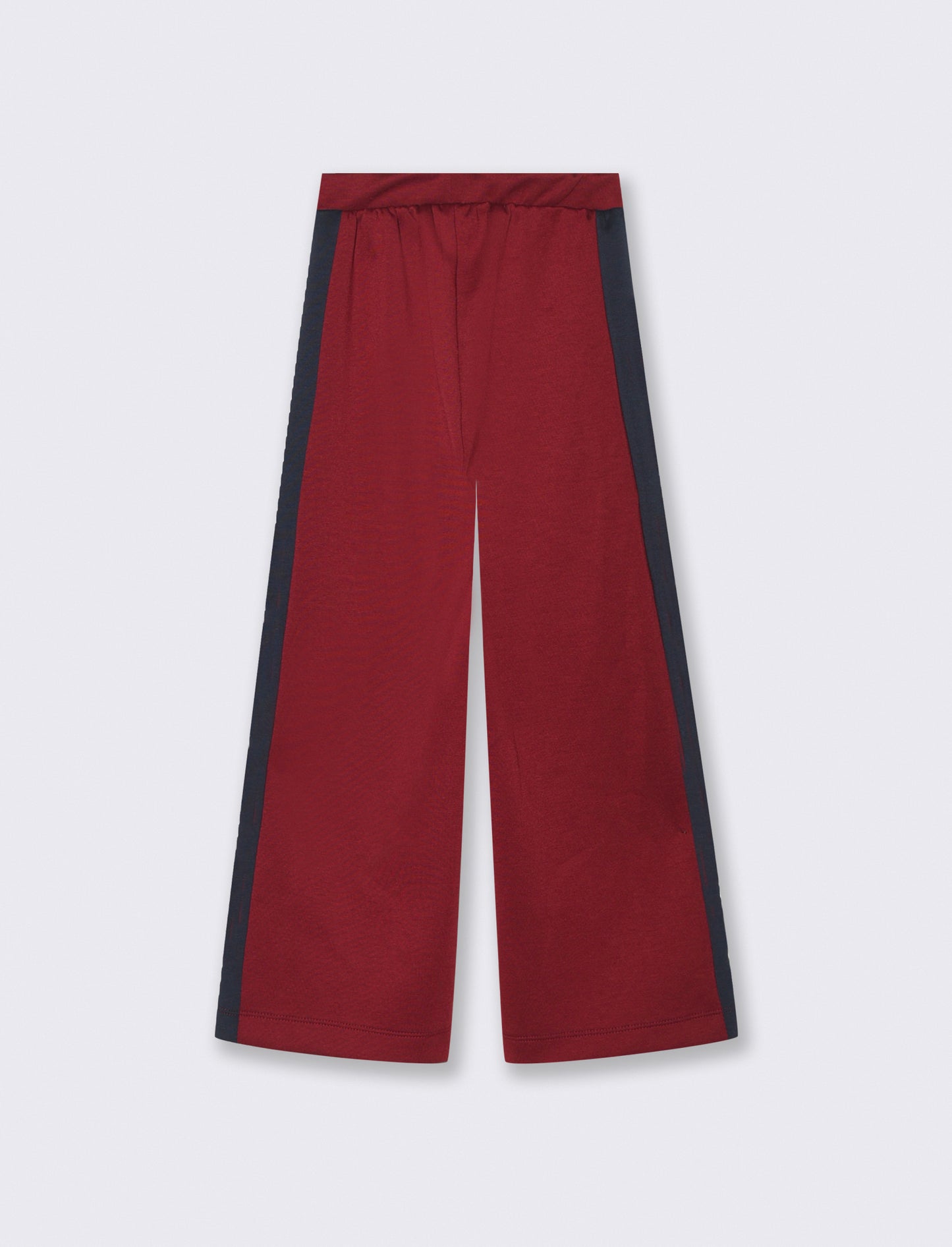 Jogger gamba larga stile college - Bordeaux
