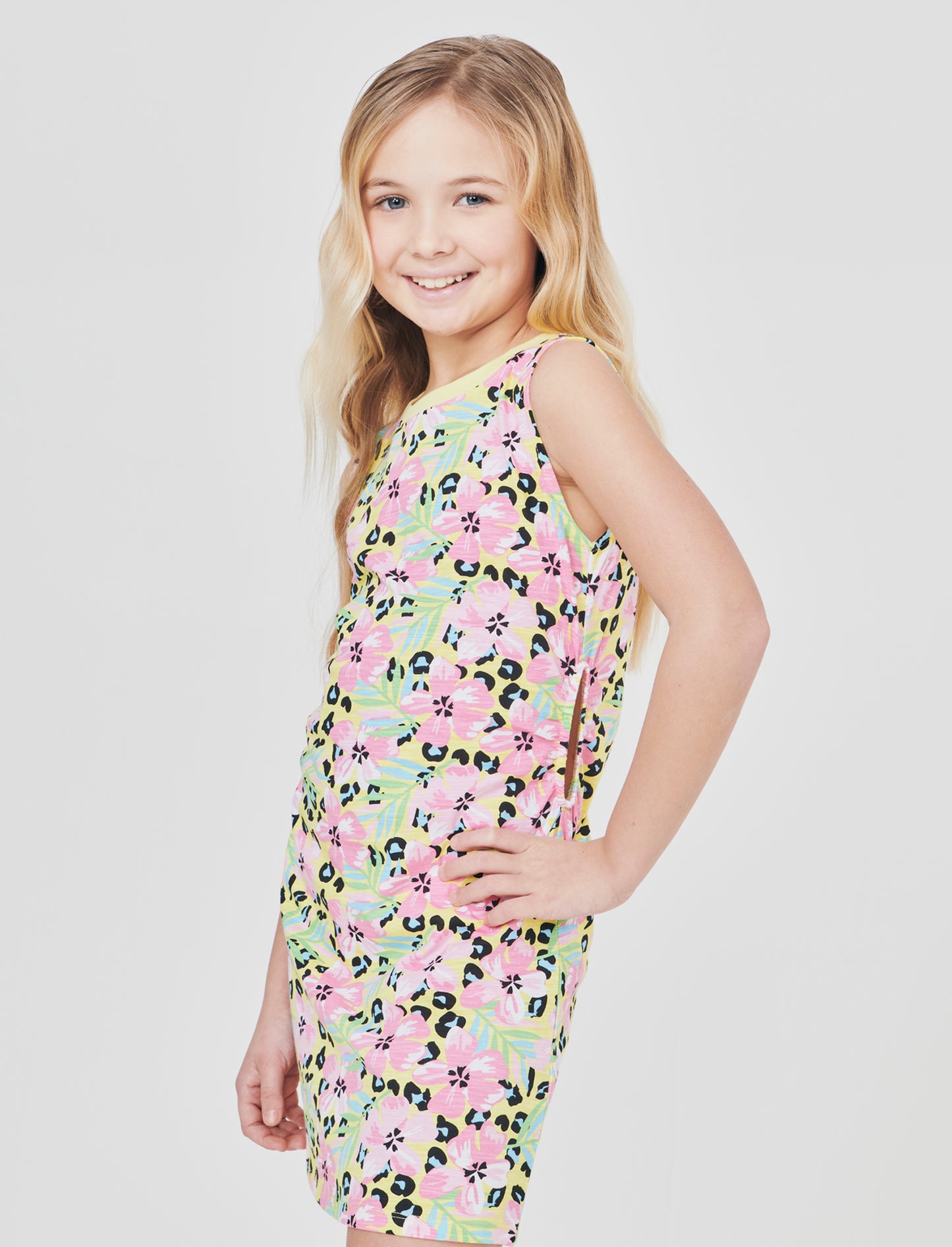 Abito aderente cut out laterali. - Giallo