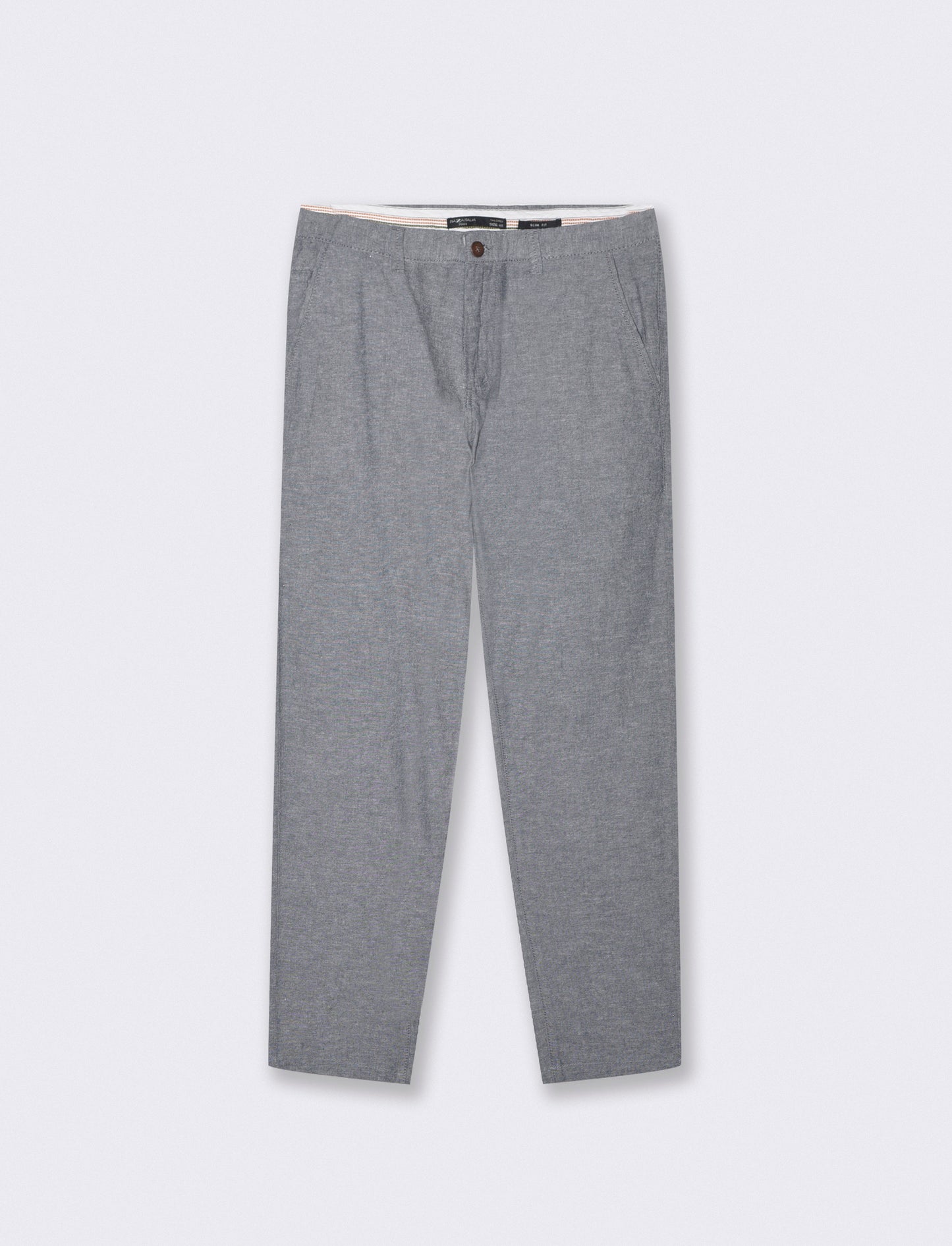 Pantaloni Chino Slim Fit in Lino - Blu