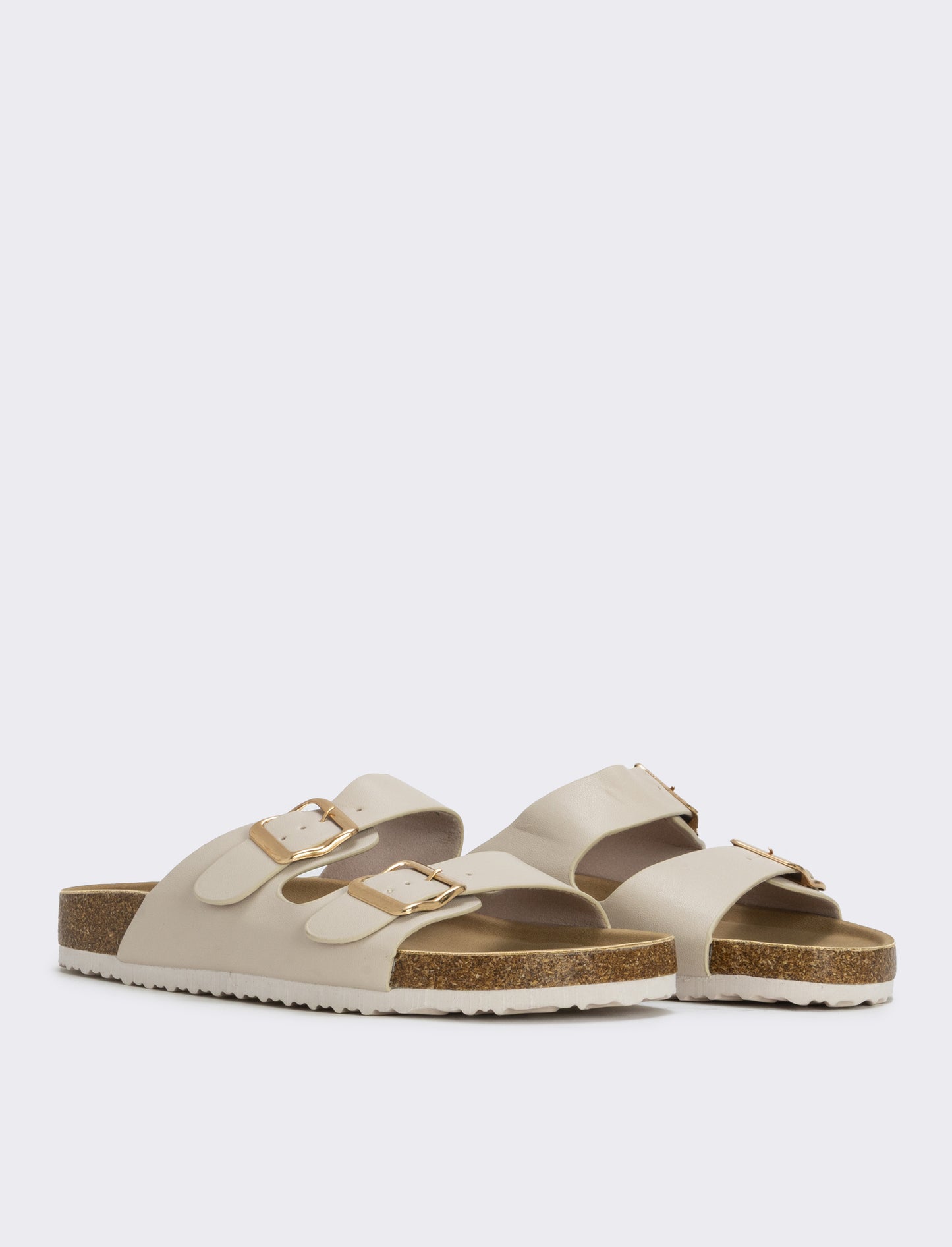Double buckle sandal with adjustable straps - Pink