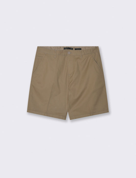 Bermuda Chino Regular Fit in Twill di Cotone - Verde kaki