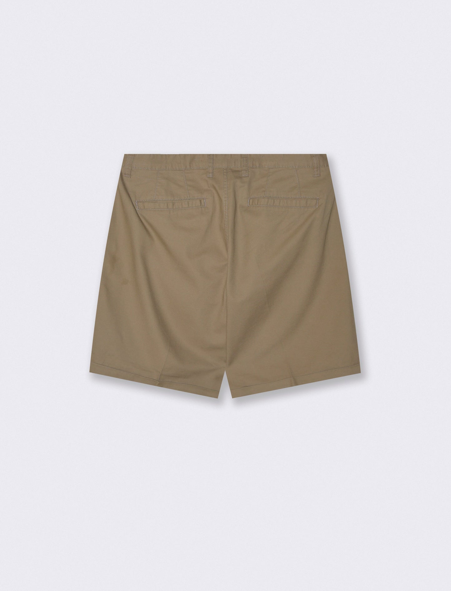 Bermuda Chino Regular Fit in Twill di Cotone - Verde kaki