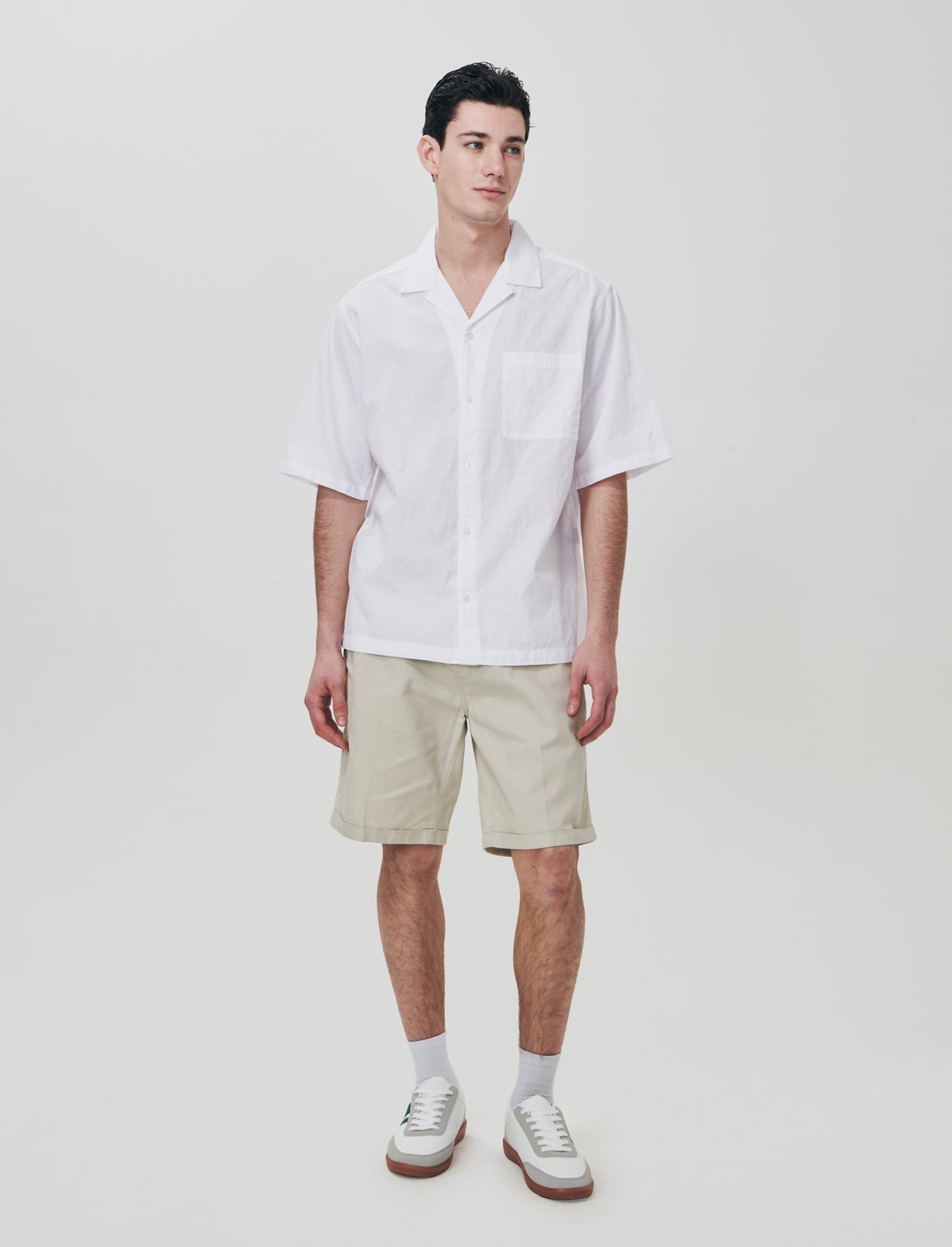 Bermuda Chino Regular Fit in Twill di Cotone - Sabbia