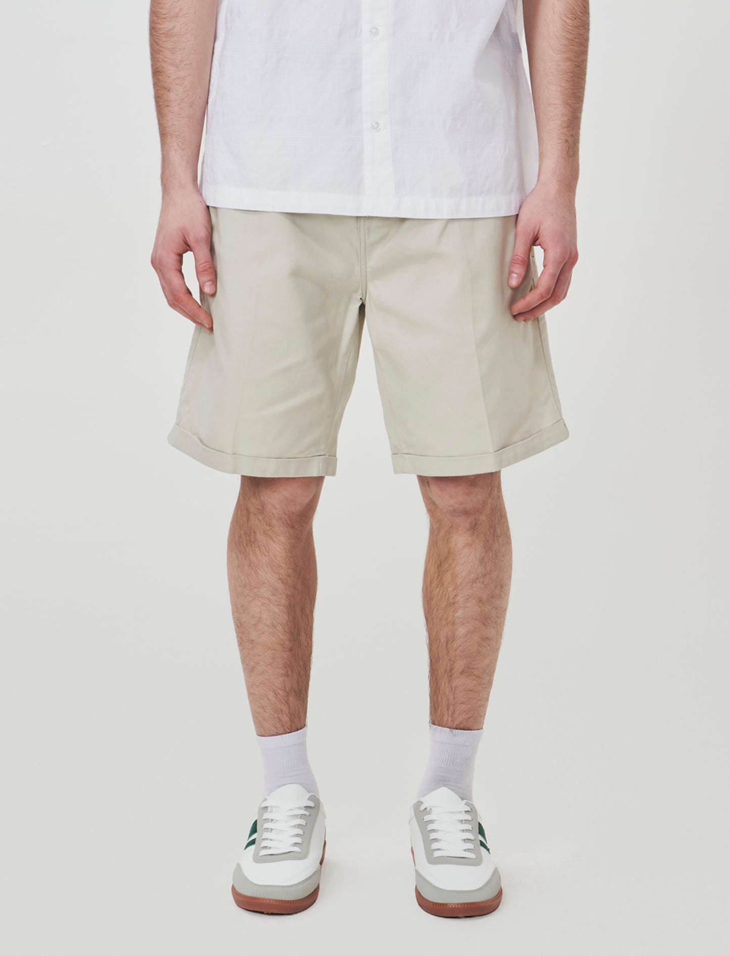 Bermuda Chino Regular Fit in Twill di Cotone - Sabbia