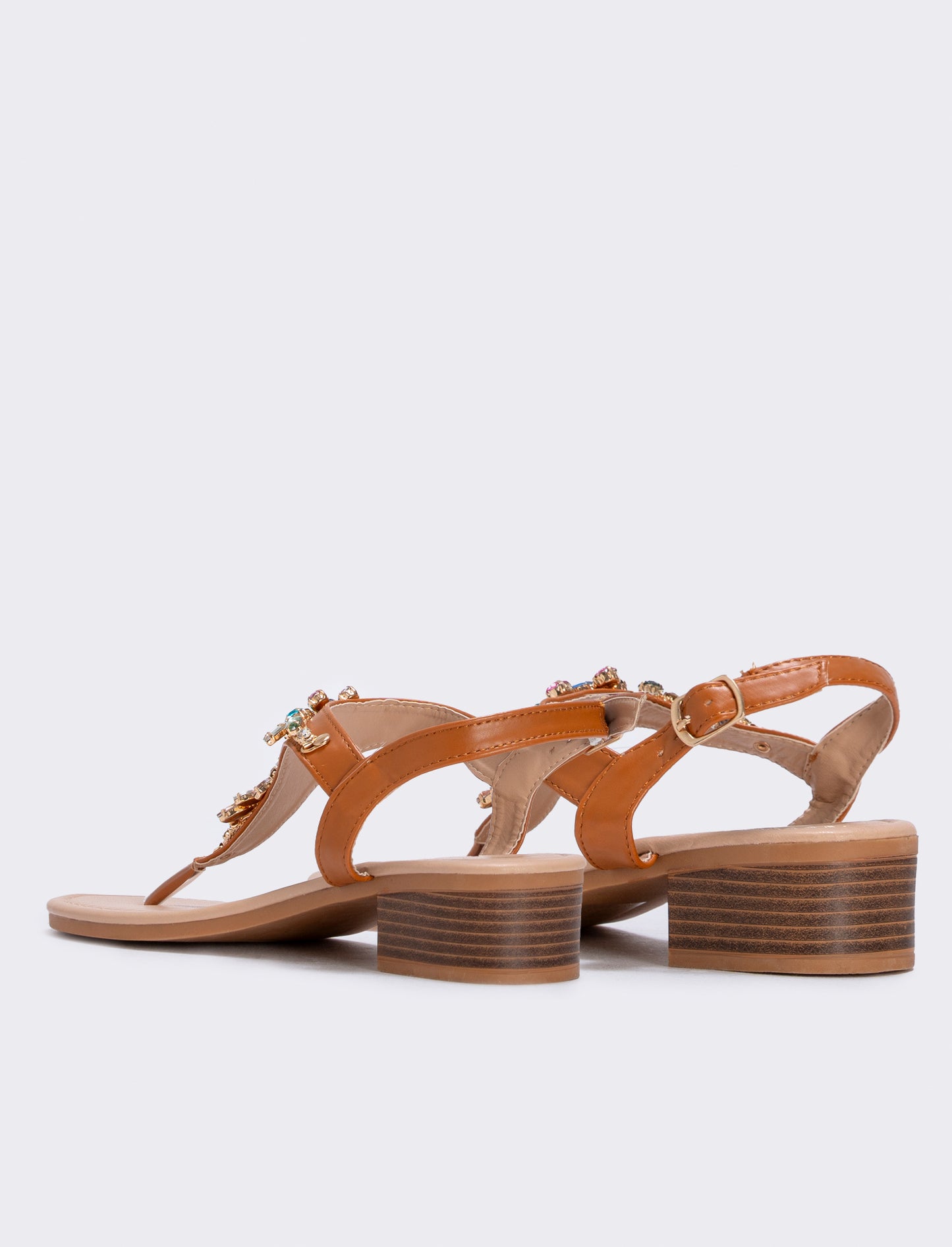 Sandalo capri da donna. - Cuoio