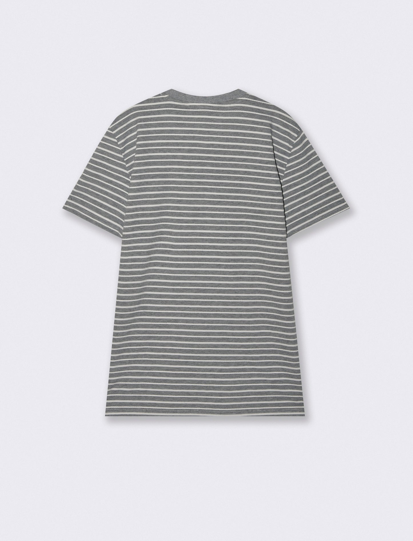 Jacquard striped crew neck T-shirt - Blue