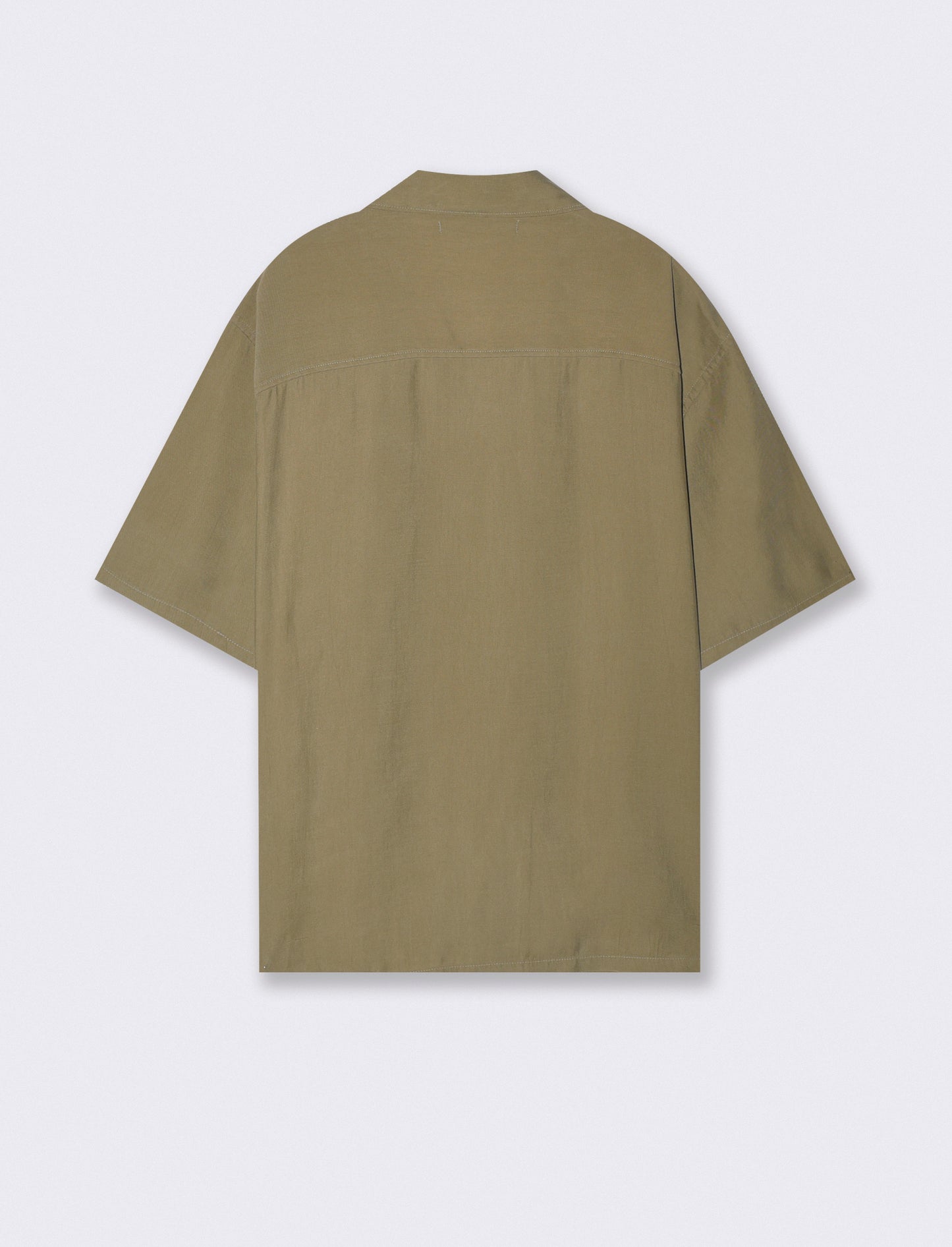 Camicia soft fit in misto lyocell - Verde kaki