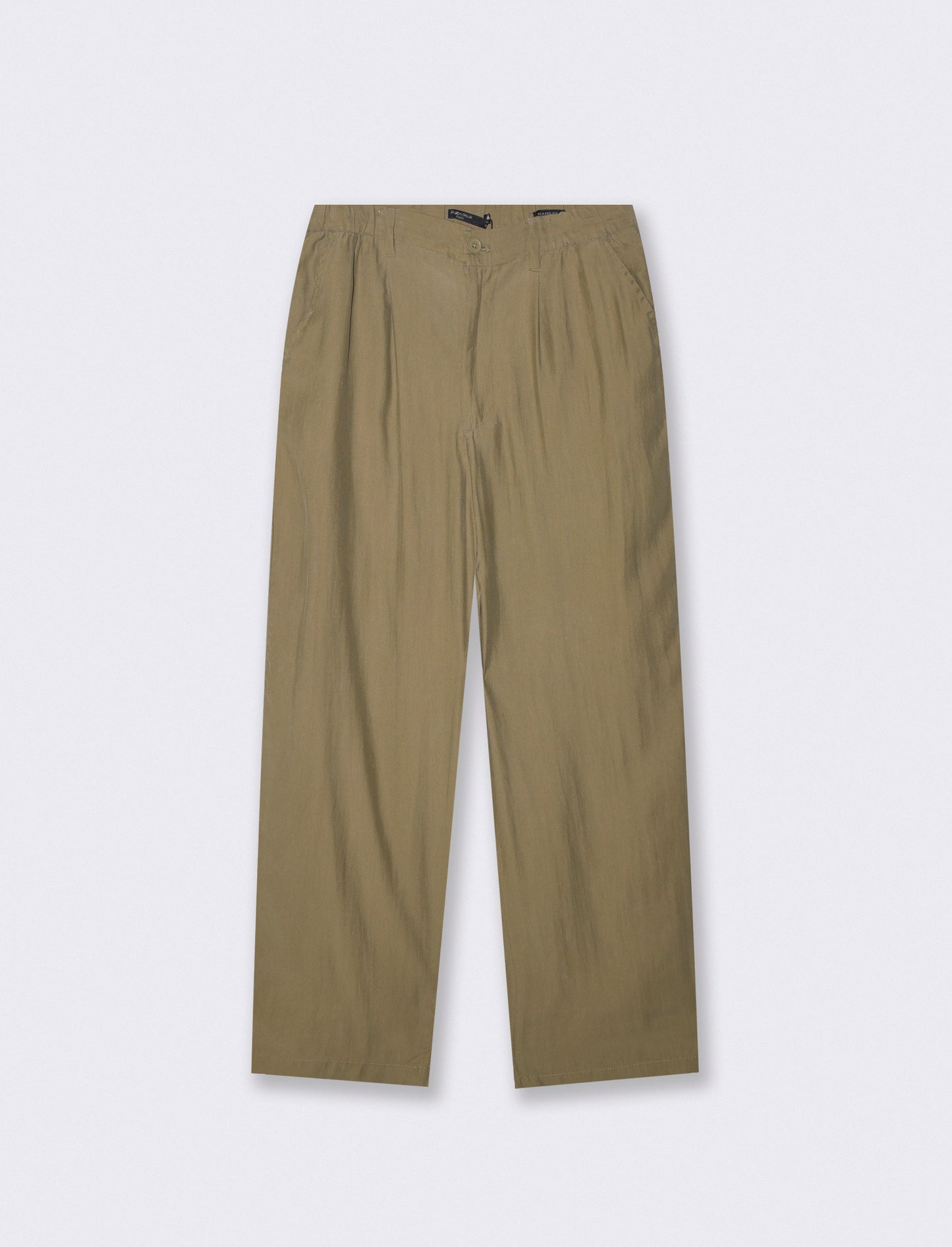 Pantaloni Chino Jogger in Misto Lyocell - Verde kaki