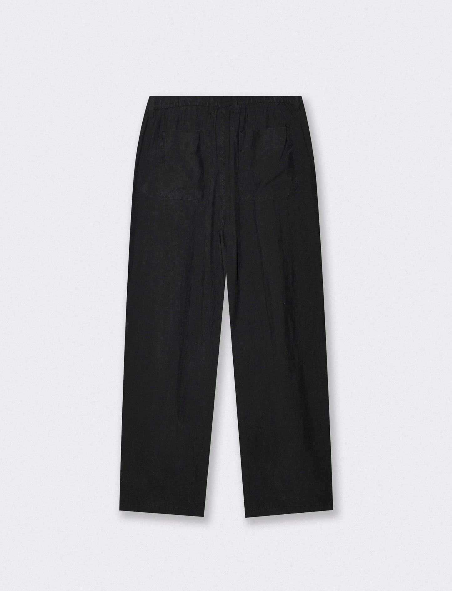 Pantaloni Chino Jogger in Misto Lyocell - Nero