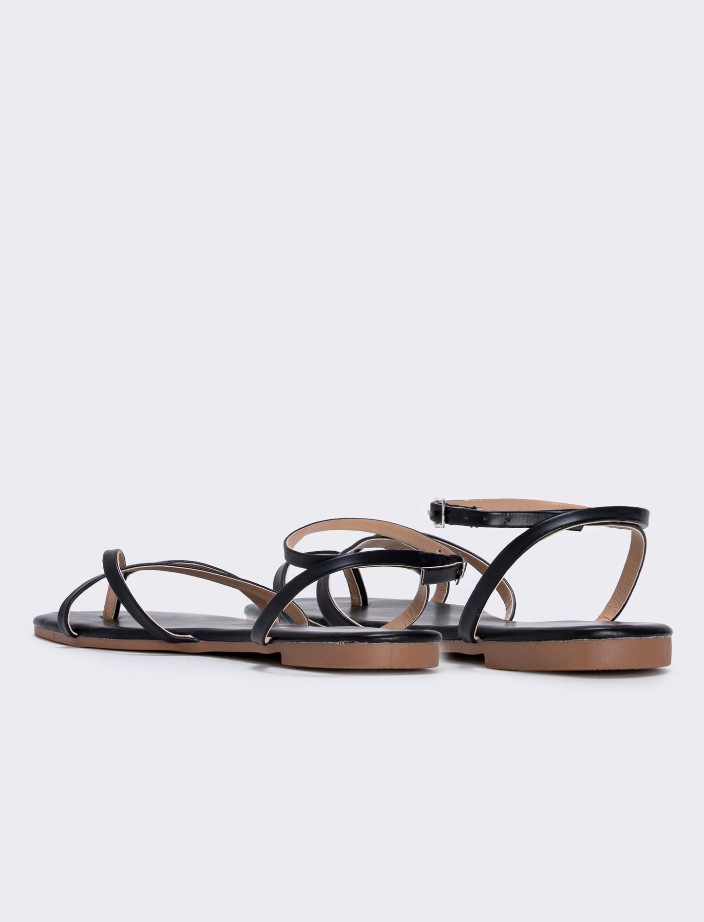 Sandalo con cinturino alla caviglia da donna - Nero