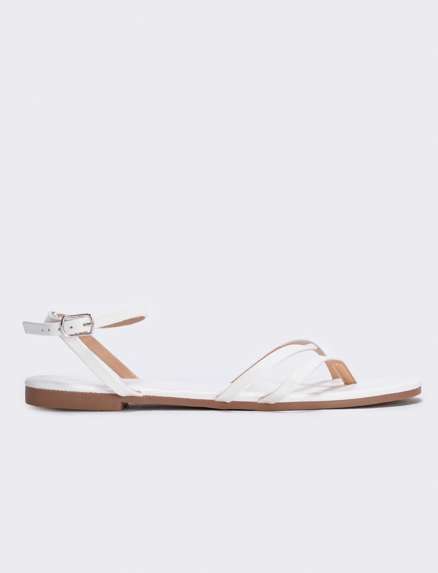 Sandalo con cinturino alla caviglia da donna - Bianco