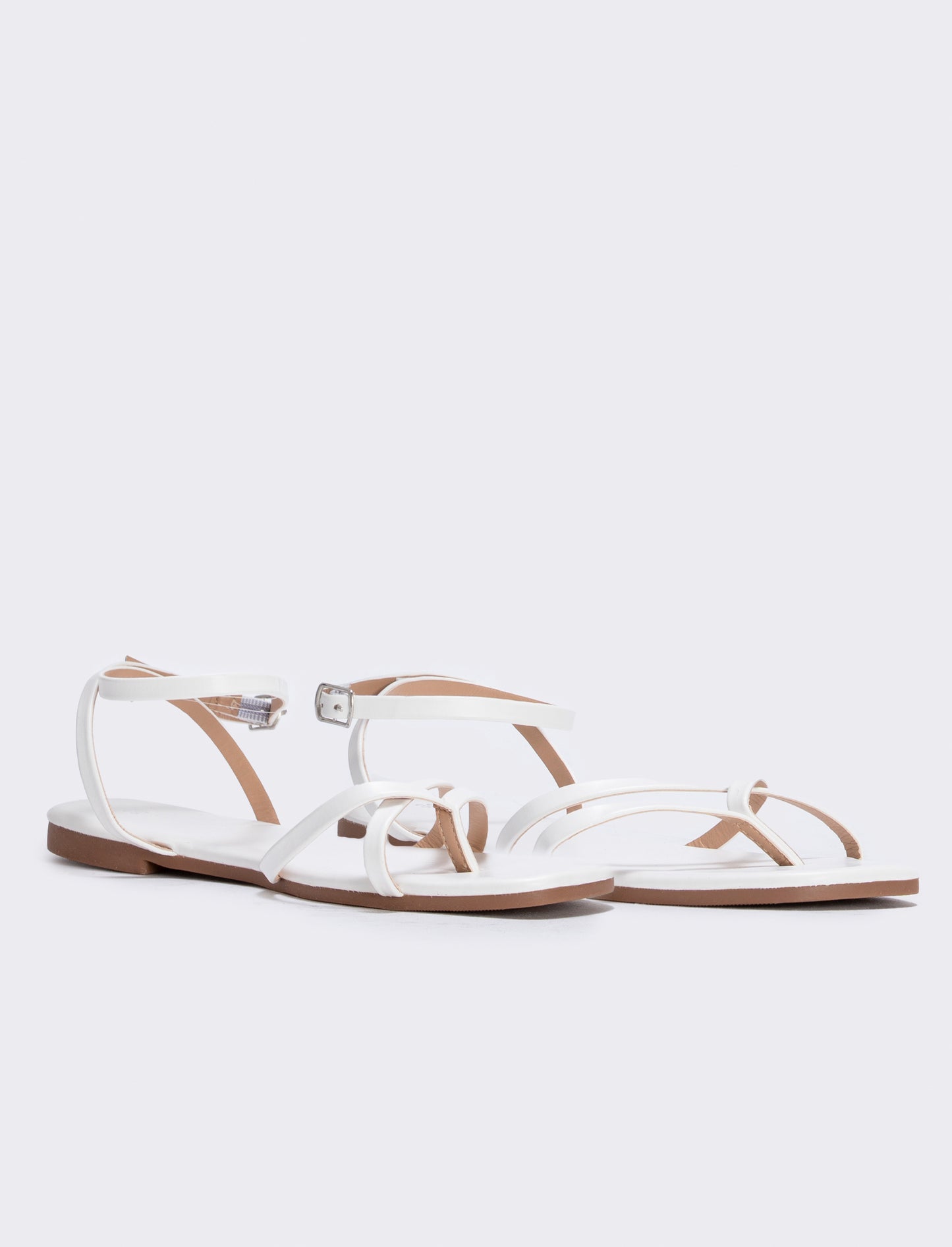 Sandalo con cinturino alla caviglia da donna - Bianco