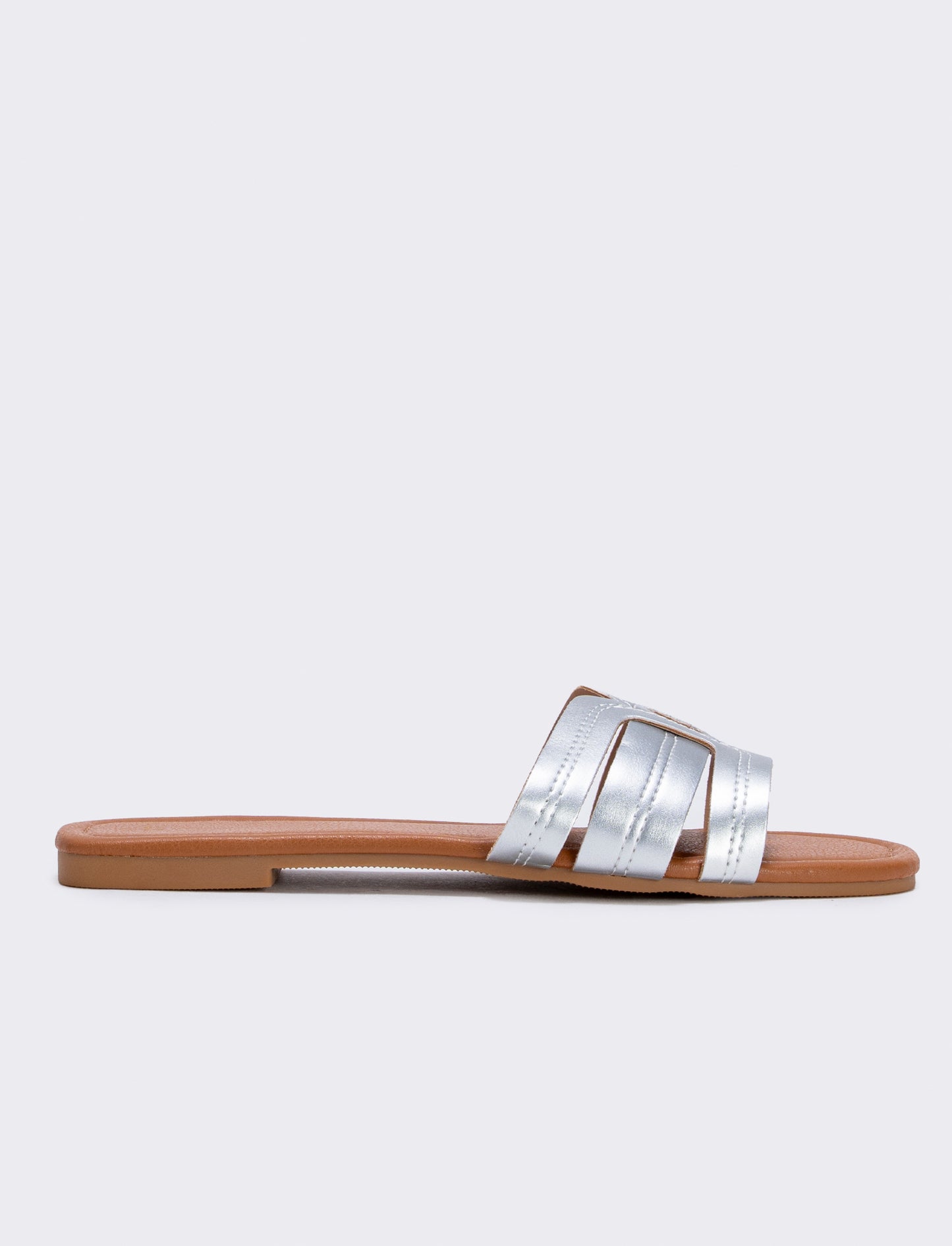 Mule incrociata da donna - Argento