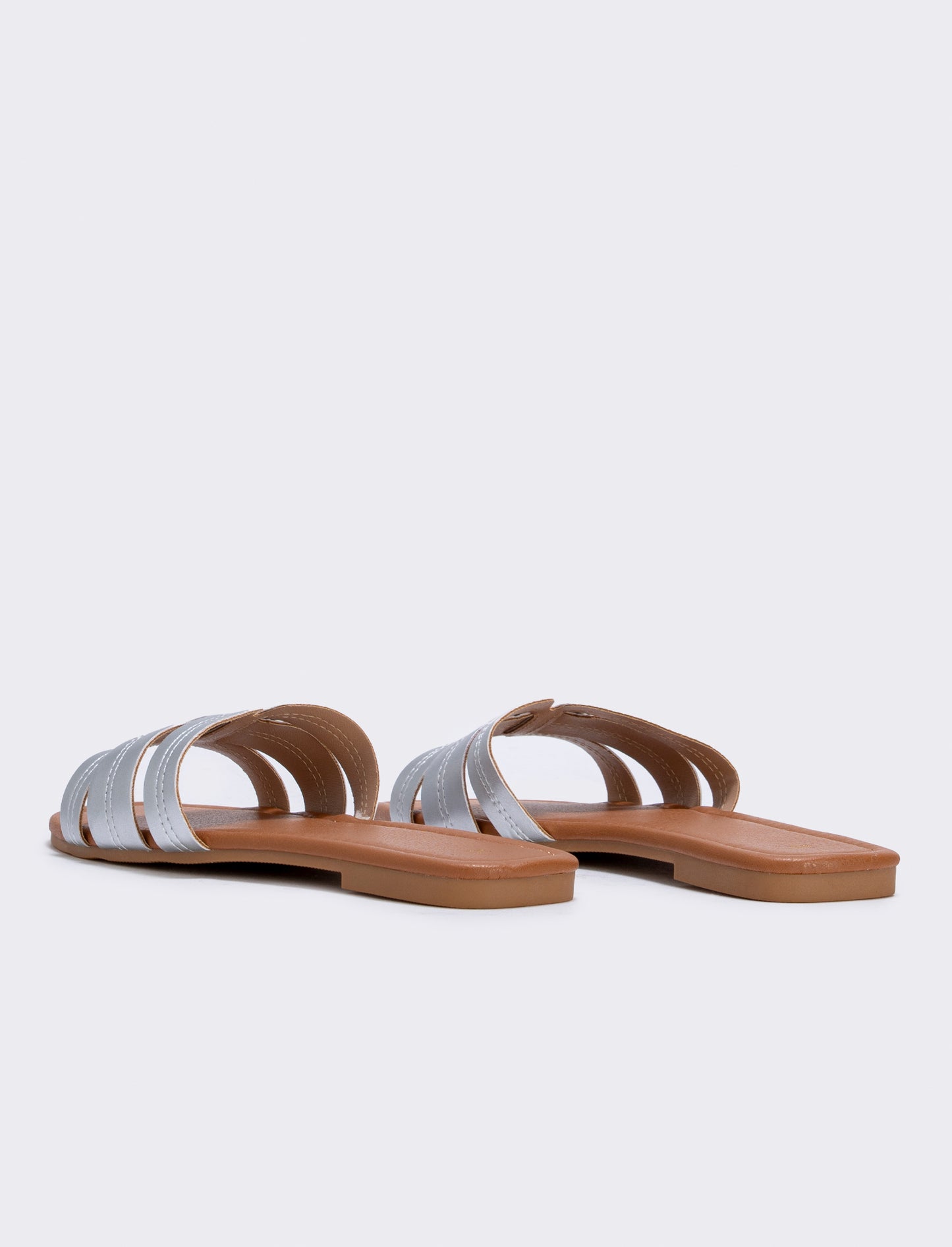 Mule incrociata da donna - Argento