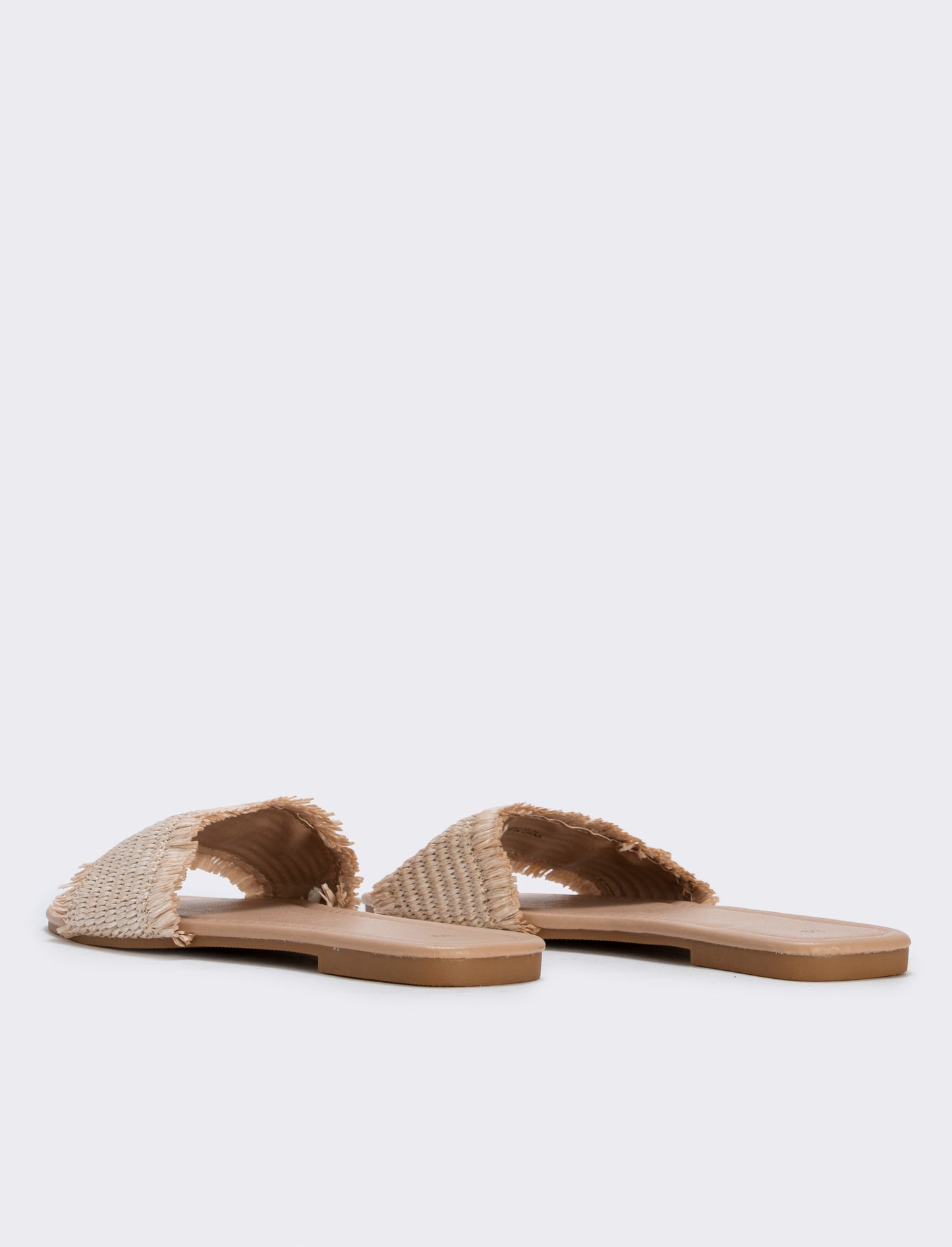 Mule da effetto paglia laminata - Beige
