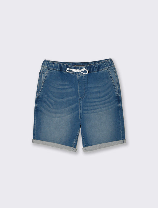 "Bermuda in knitting effetto denim fit

Bermuda in denim effect knit fit" - Blue