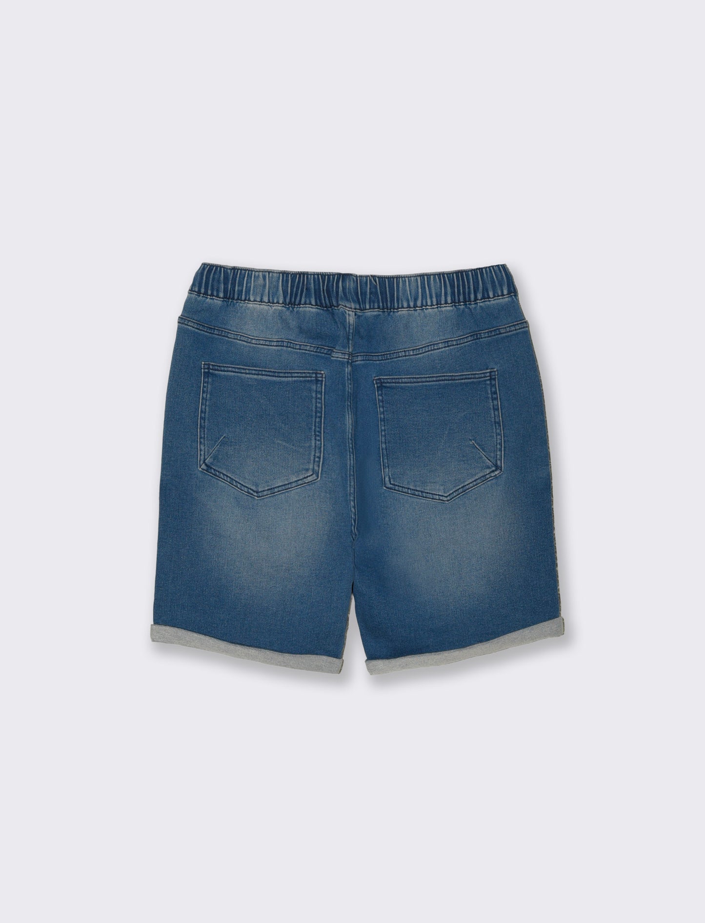 Bermuda in knitting effetto denim fit - Denim