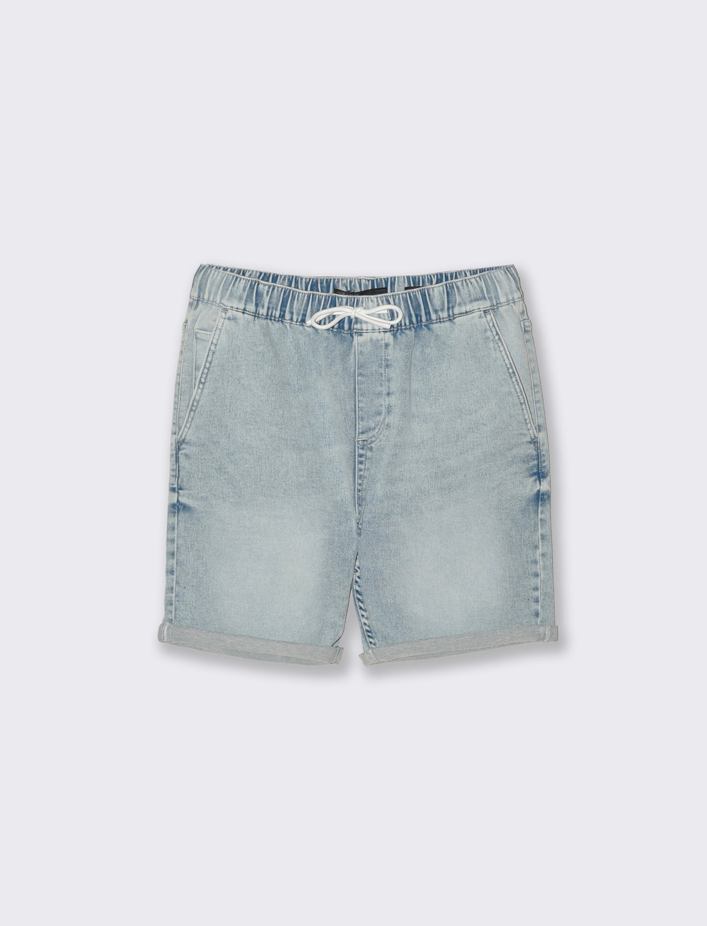 Bermuda in knitting effetto denim fit - Denim chiaro