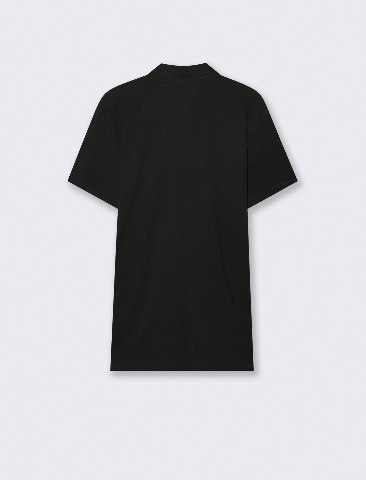Cotton Stretch Derby Collar Polo - Black
